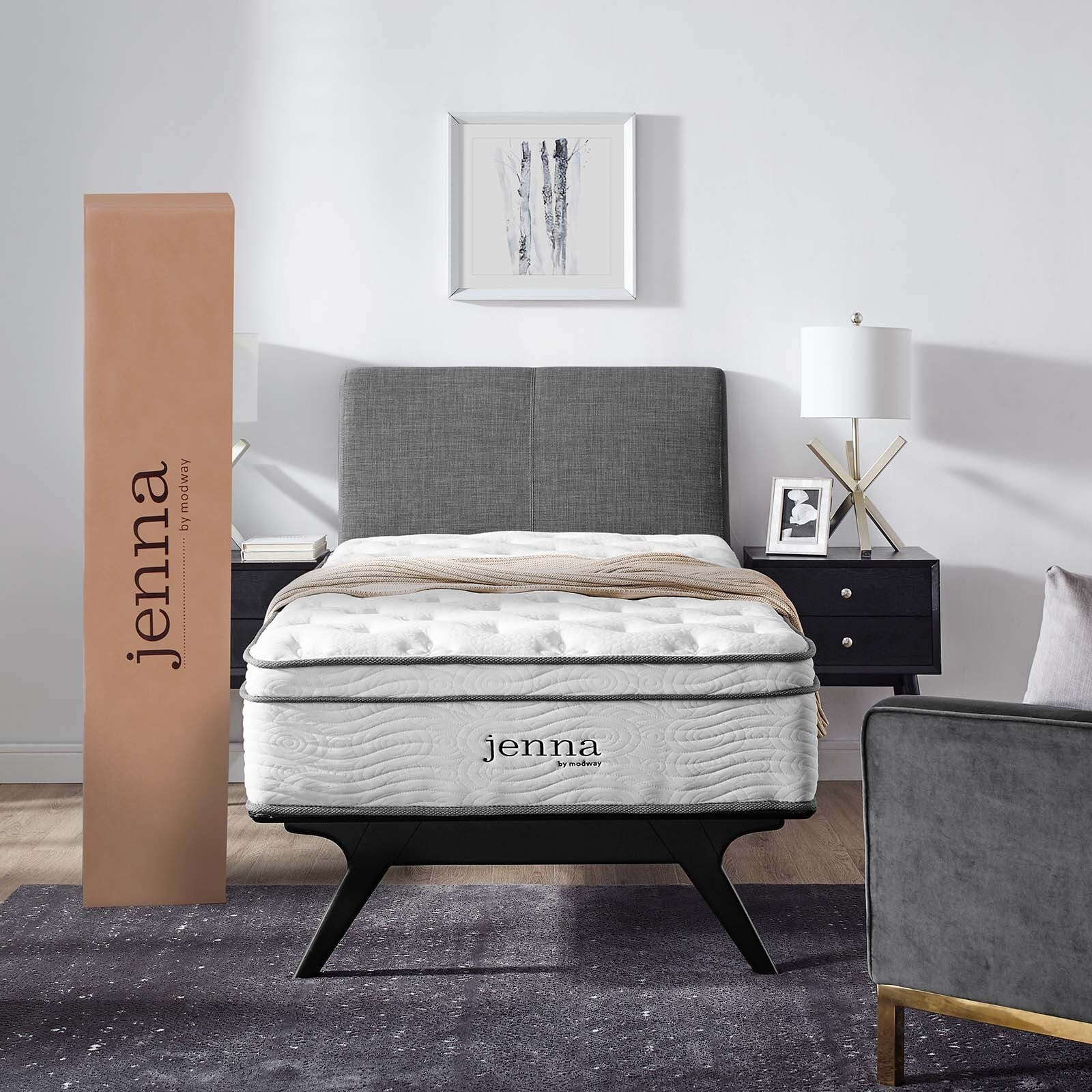 Jenna 10″ Twin Innerspring Twin Mattress in a box-Open Box-Plastic Seal Intact