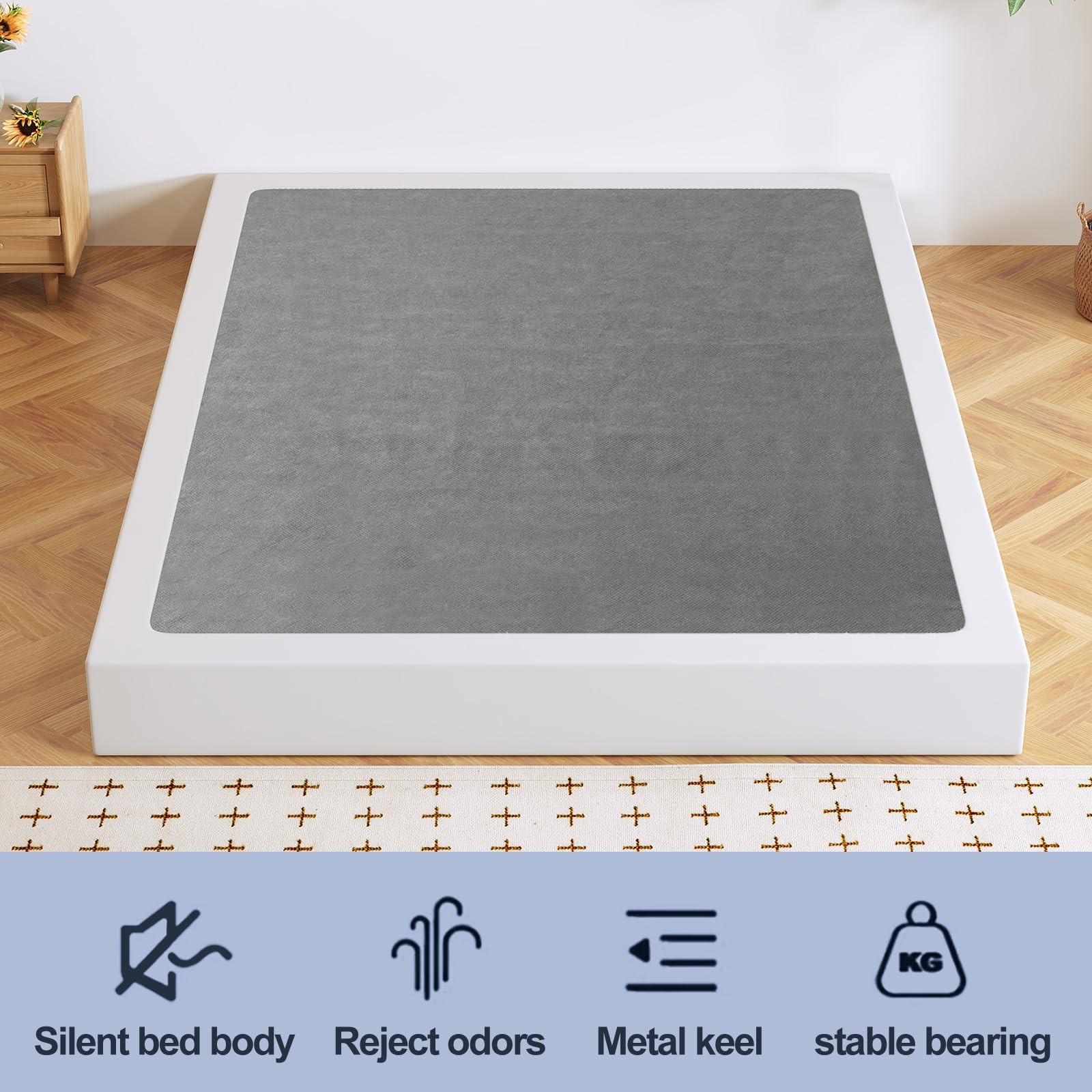 ** NEW King-Size 7″ Box Spring | Metal Frame | Silent Design | 3,000 lbs Support