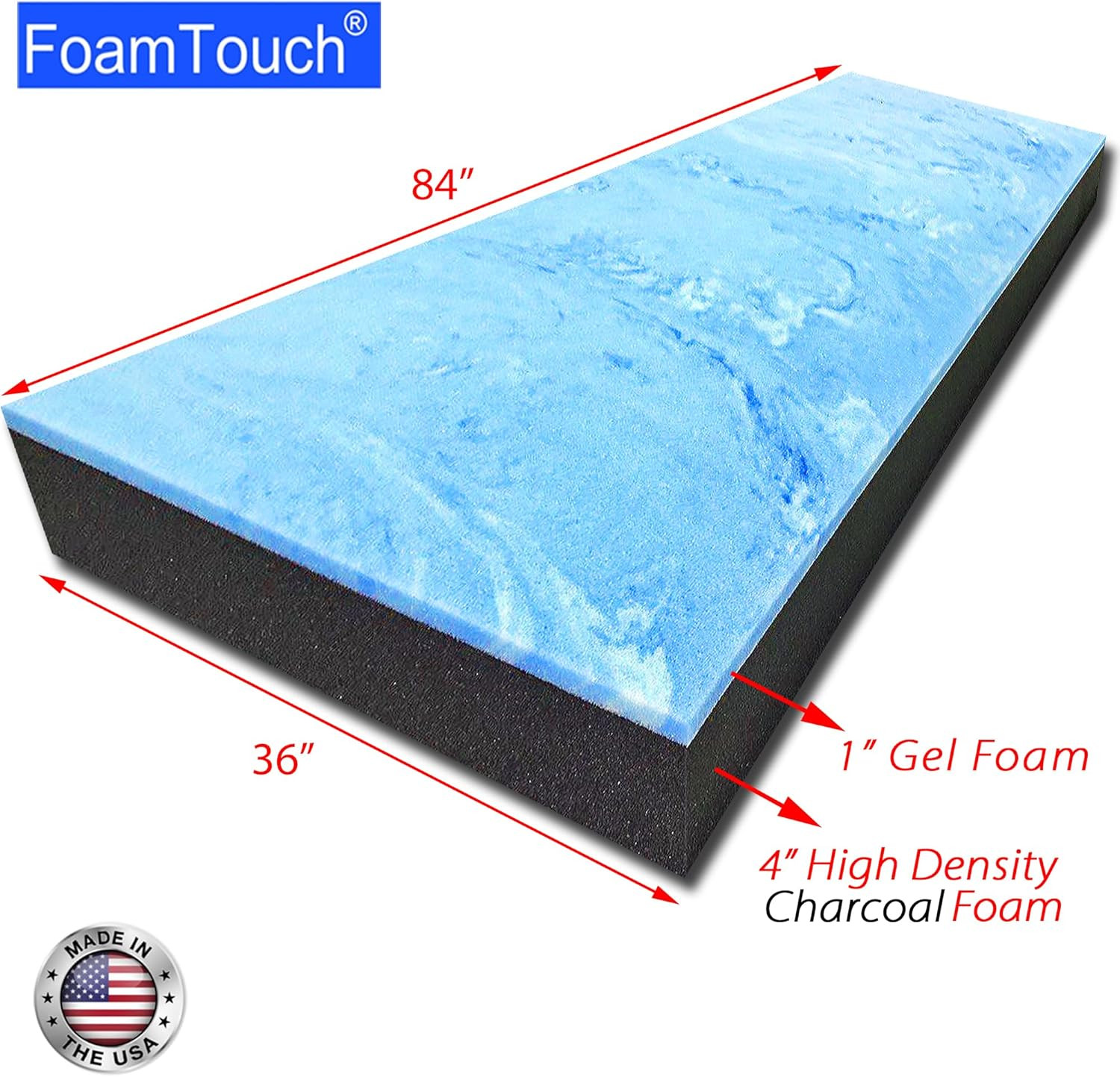 5″ Gel Memory Foam Mattress – Comfort Without Cover
