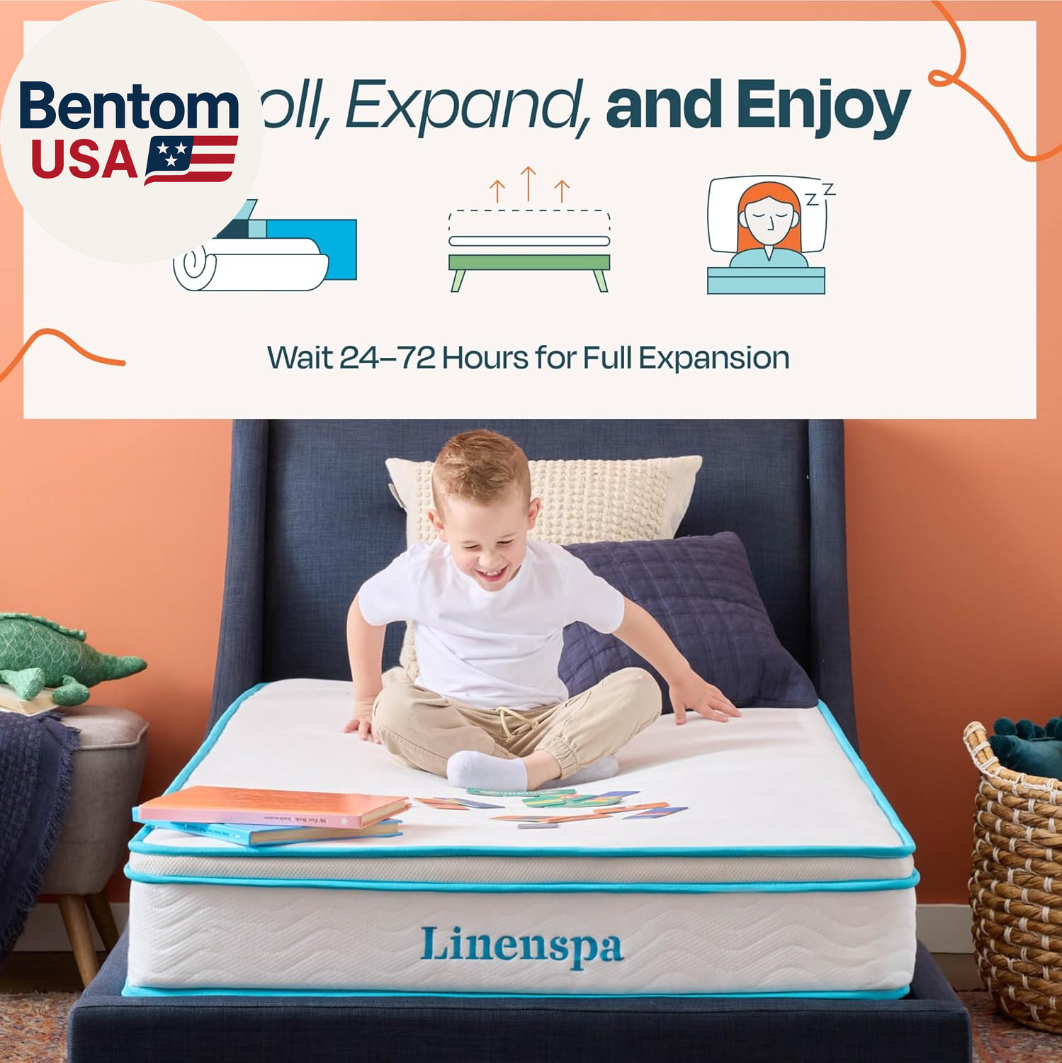 8in Hybrid Mattress Twin XL Medium Firm Memory Foam Spring Bed