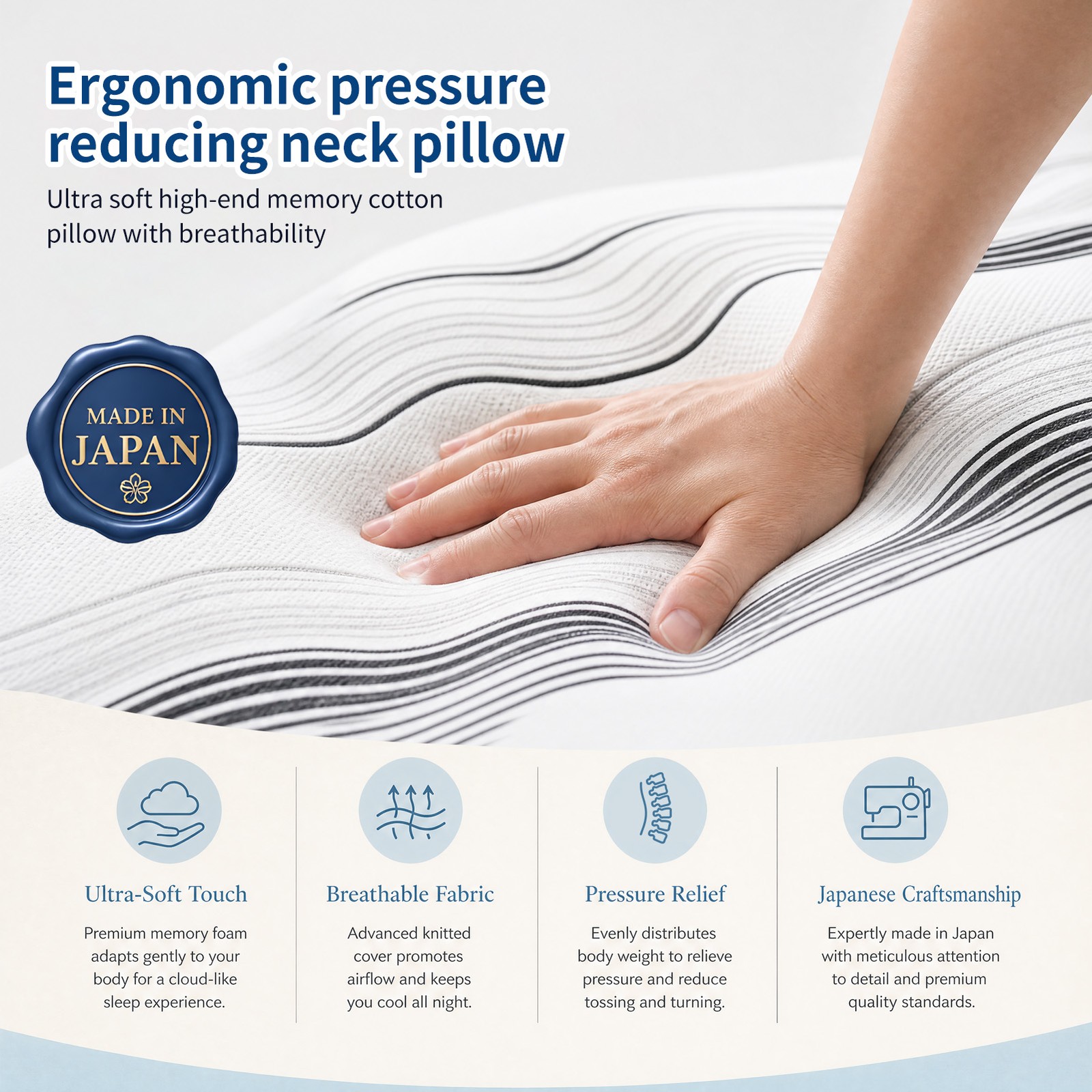 King Size Memory Foam Mattress Ice Feel Fabric Cool Sleep for Hot Sleepers