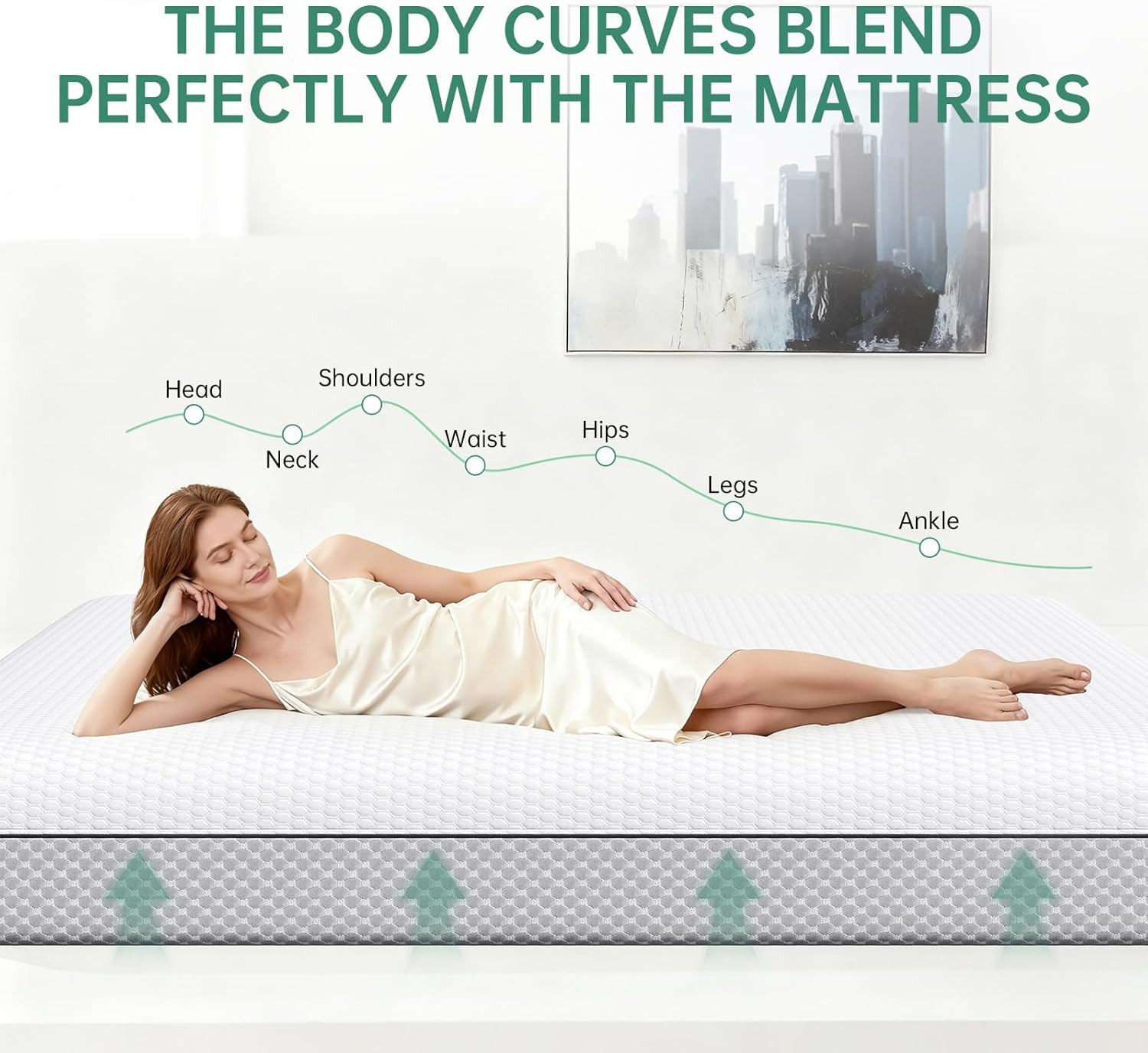 10″ Queen Size Gel Memory Foam Mattress – Medium Firm, CertiPUR-US Certified