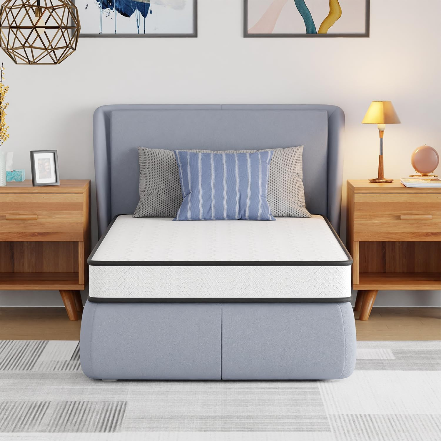 6 Inch Hybrid Twin Mattress – Memory Foam & Innerspring, Medium Firm, CertiPUR-U