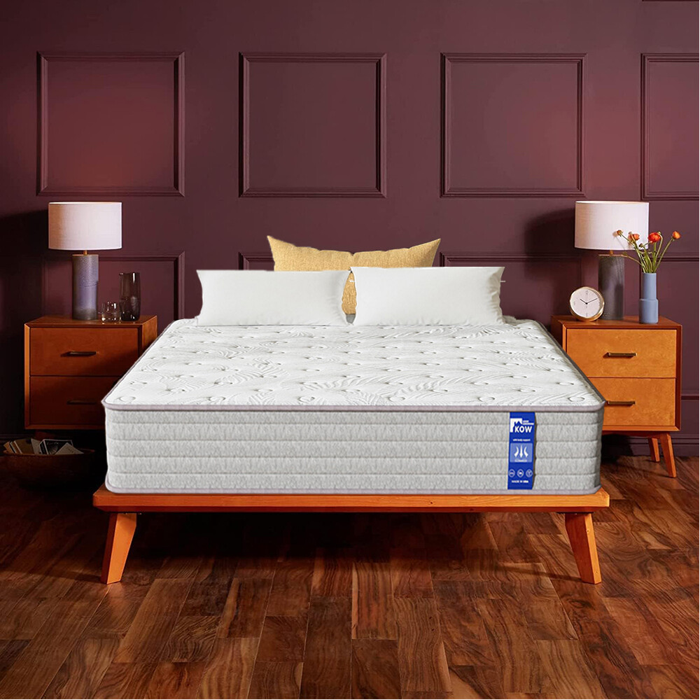 KOW 12 Inch King Hybrid Mattress Gel Memory Foam & Pocket Spring Medium Plush