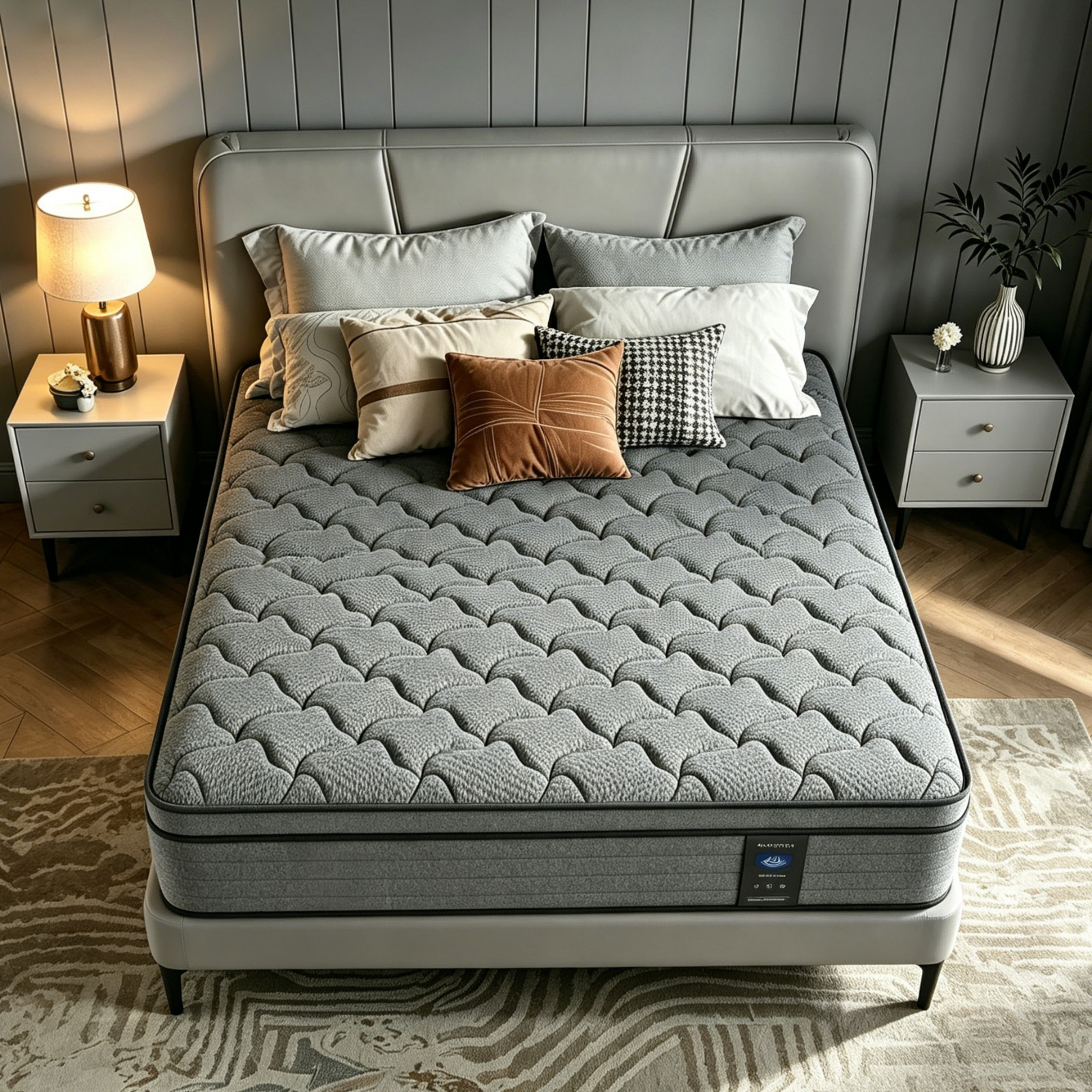 MRH 12-Inch Gel Memory Foam Mattress Twin Full Queen King Hybrid Mattress black