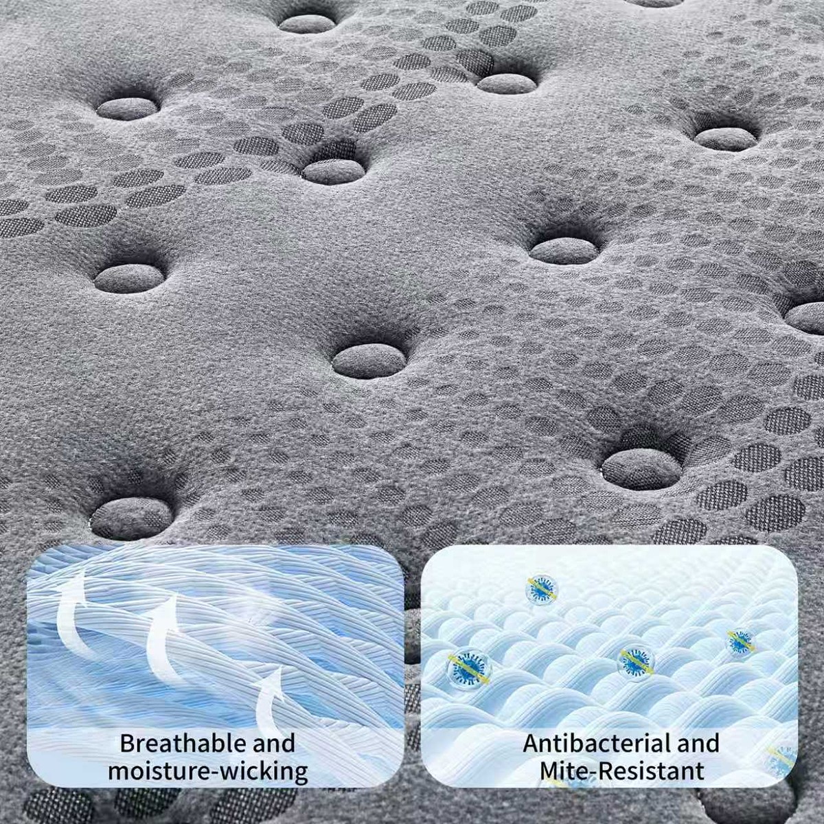 12″/14″ Mattress in a Box Gel Memory Foam Pocket Spring Twin Full Queen King