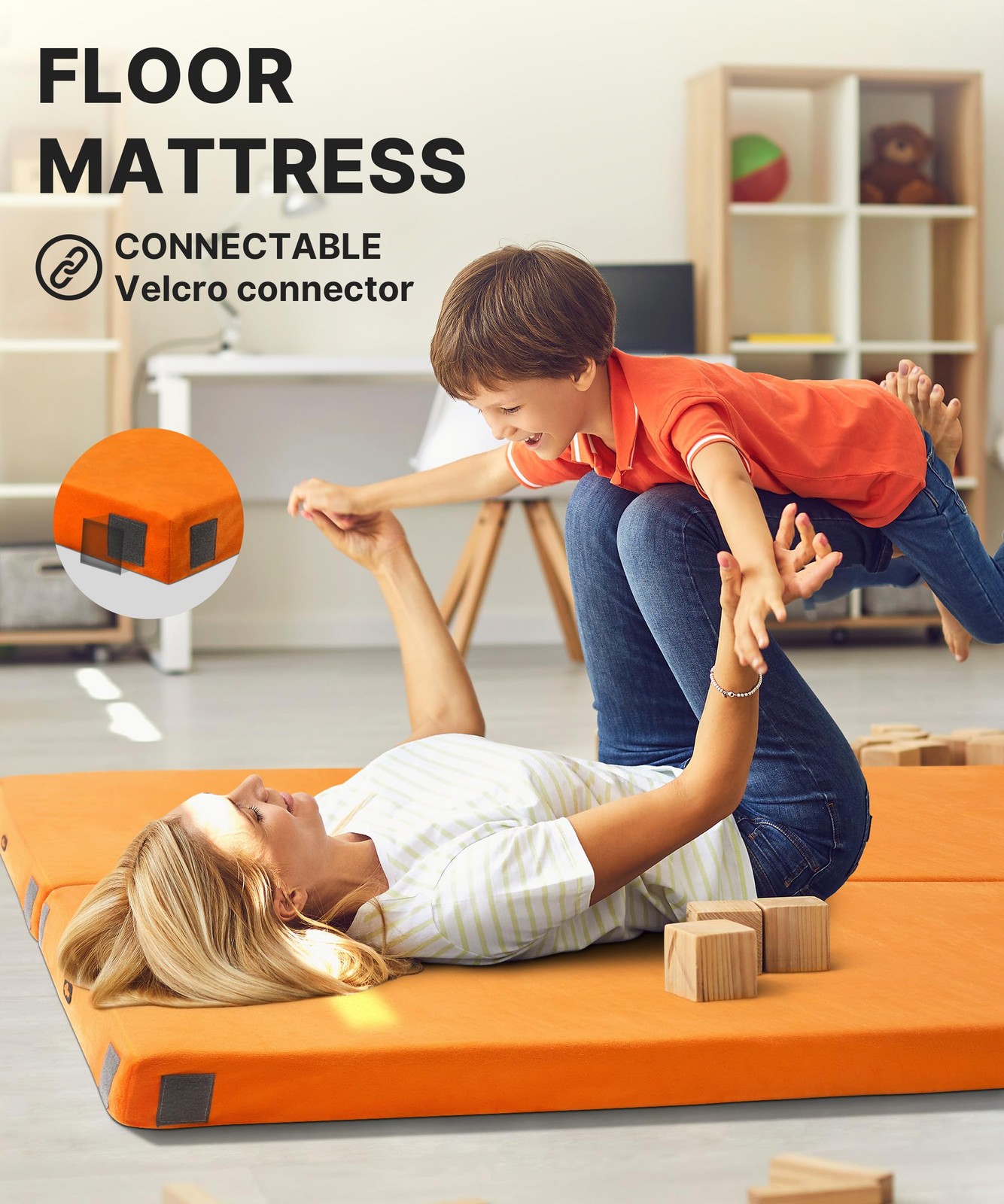 3 Inch Memory Foam Camping Mattress, Dual Layer Thick Sleeping Camp Pad for C…
