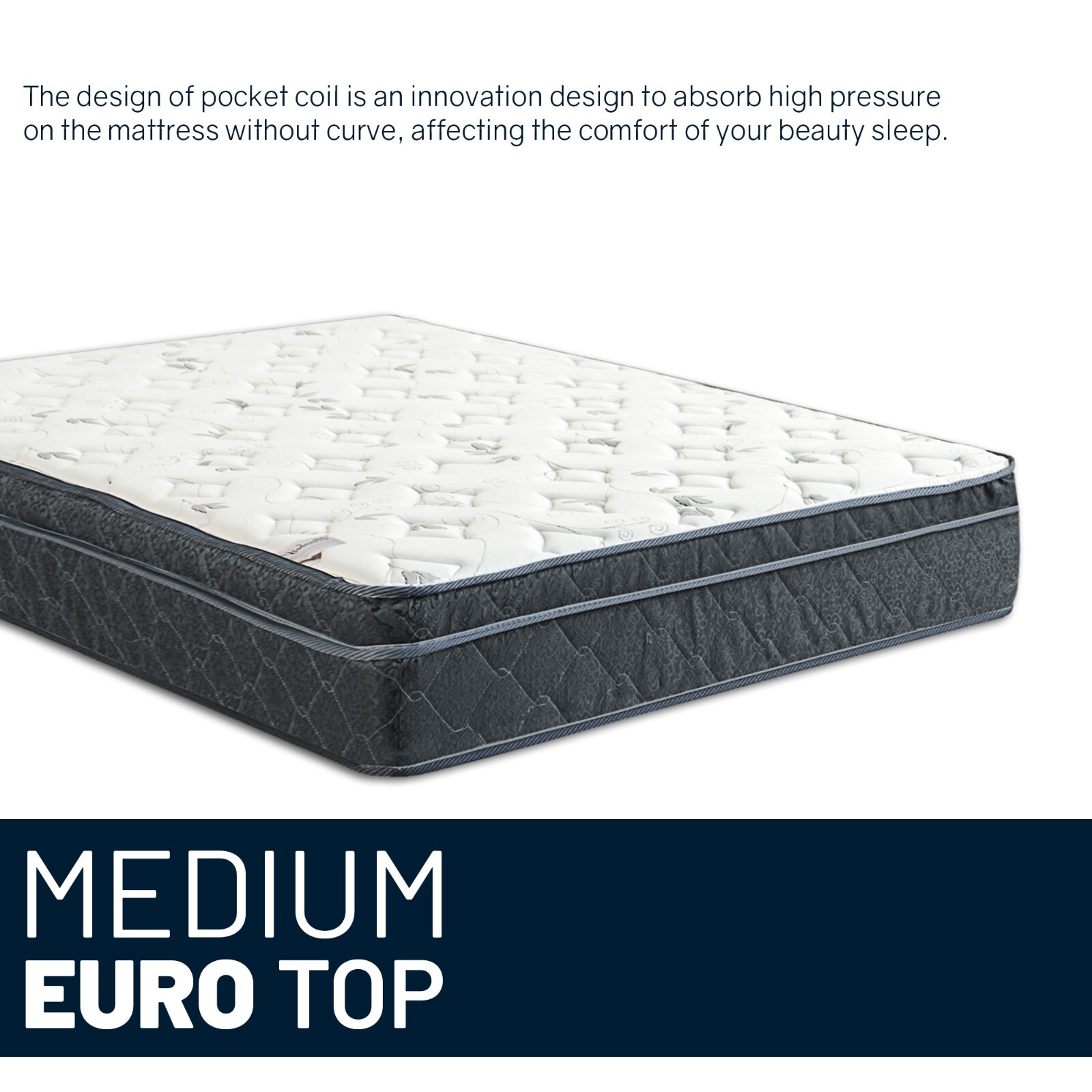 Continental Sleep, 12-Inch Euro Top Pocket Coil Hybrid Mattress