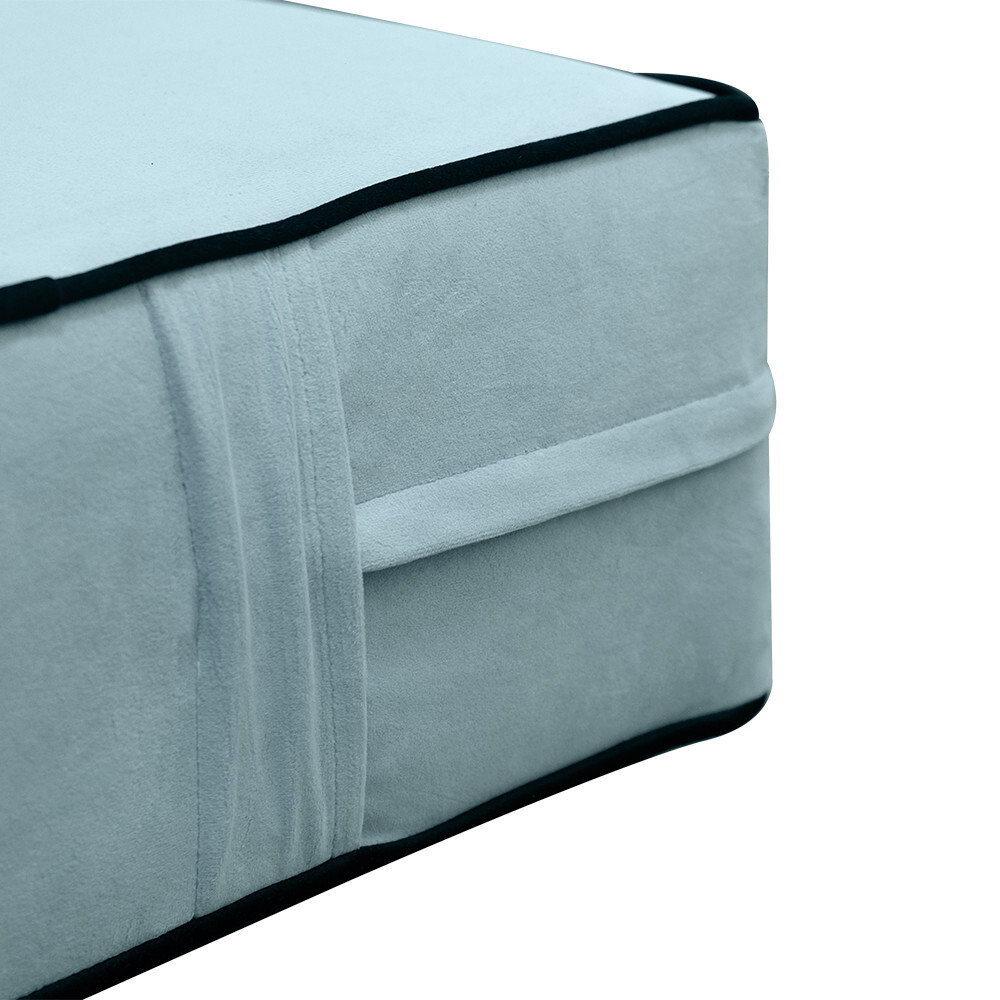 Contrast Pipe 6″ Twin 75x39x6 Velvet Indoor Daybed Mattress |COVER ONLY|-AD355