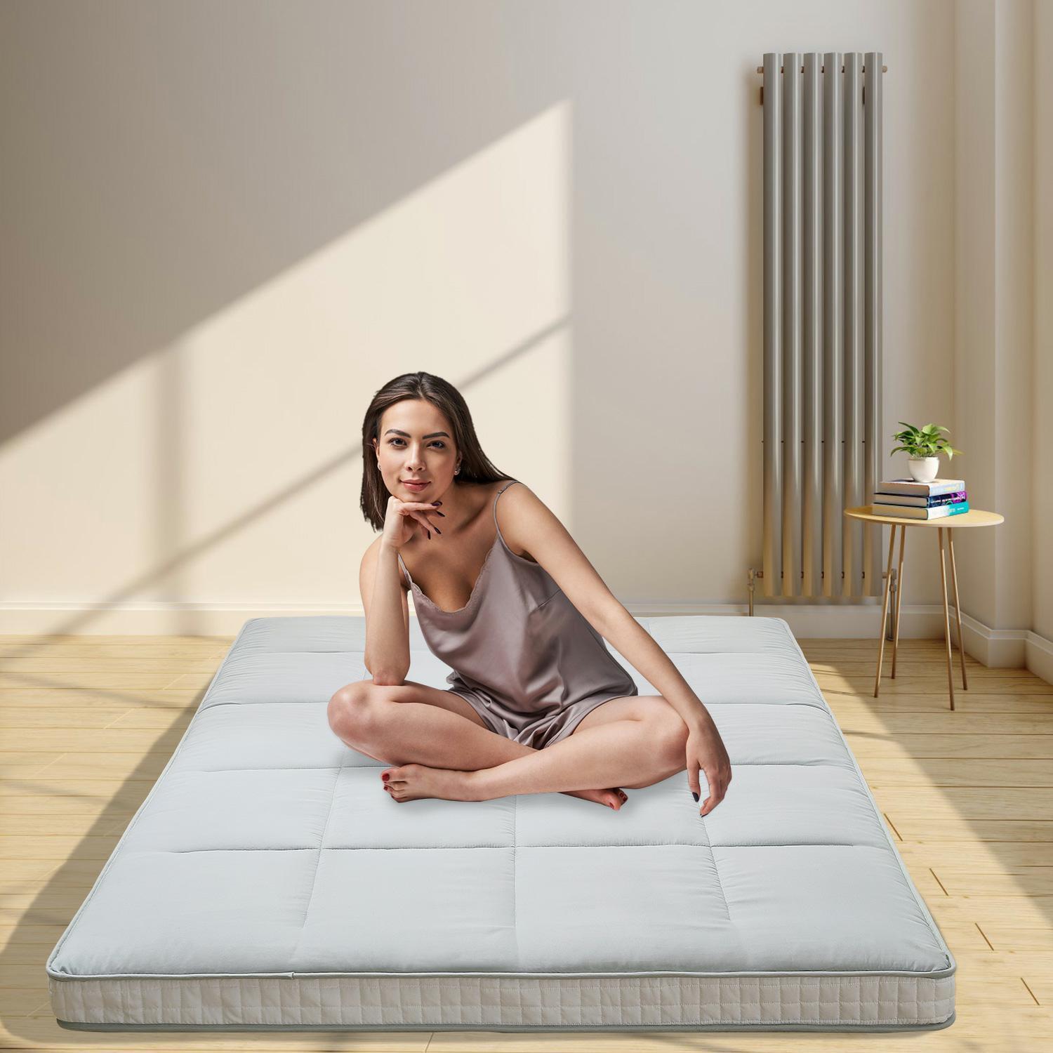 4″ Fold Sleep Floor Mat Single Bed Memory Foam Topper Camping Guest Mattress