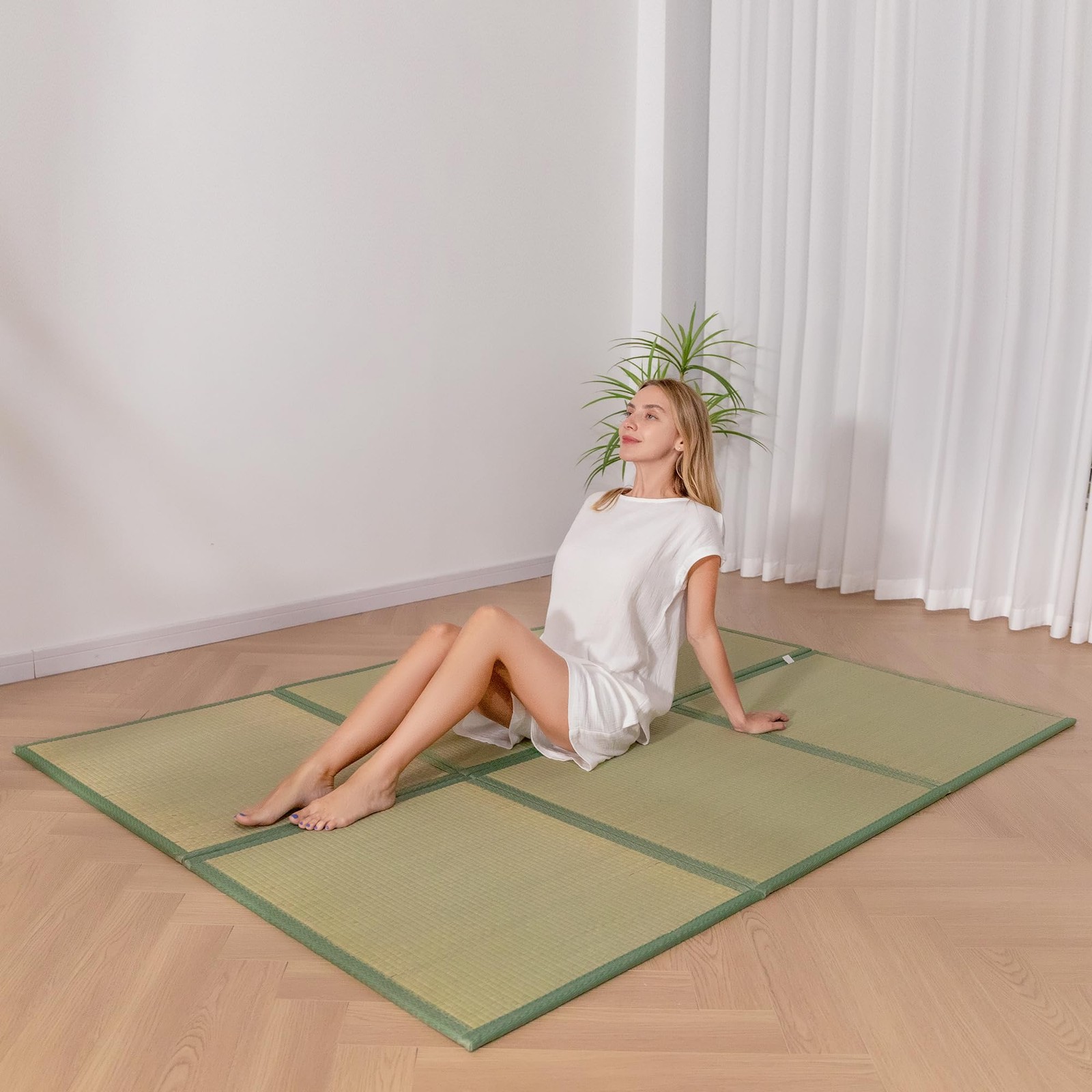 Japanese Tatami Mat 100% Rush Grass Portable Folding Mat Futon Mattress Firm …