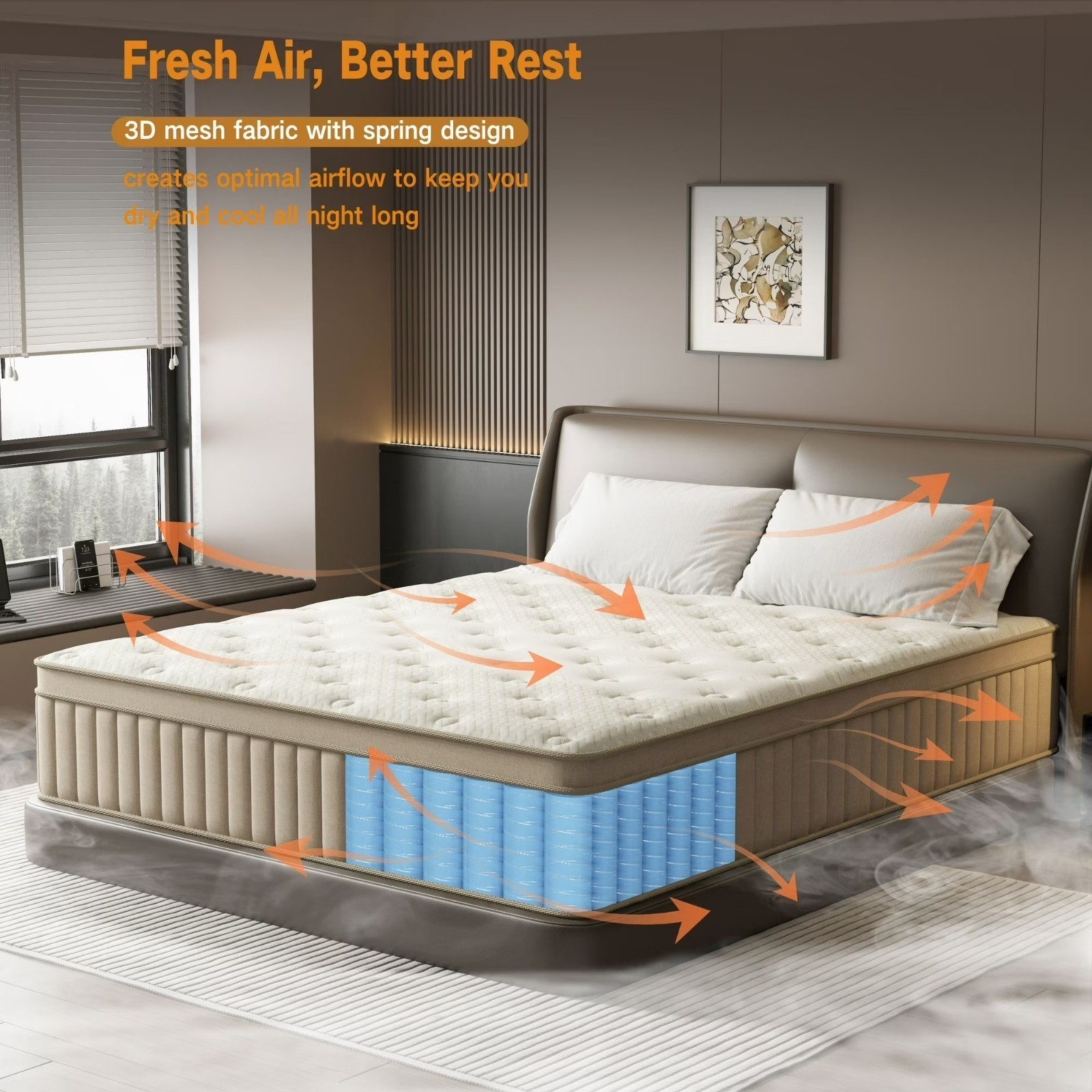 12 inch Gel Memory Foam Mattress Hybrid Spring Twin Full Queen Bed In A Box