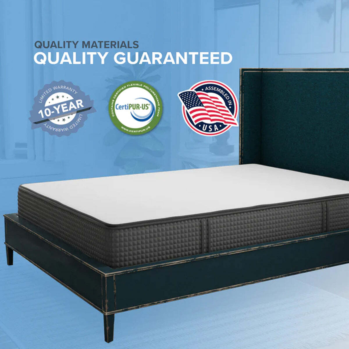 Bedplanet 12″ iSwitch Flippable Two Sided Medium Firm/Medium Soft Mattress