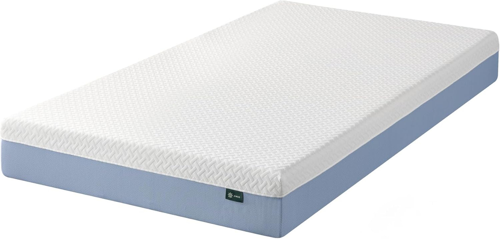 Zinus 8-Inch Twin Cooling Essential Memory Foam Mattress, White, Medium Feel, Fi