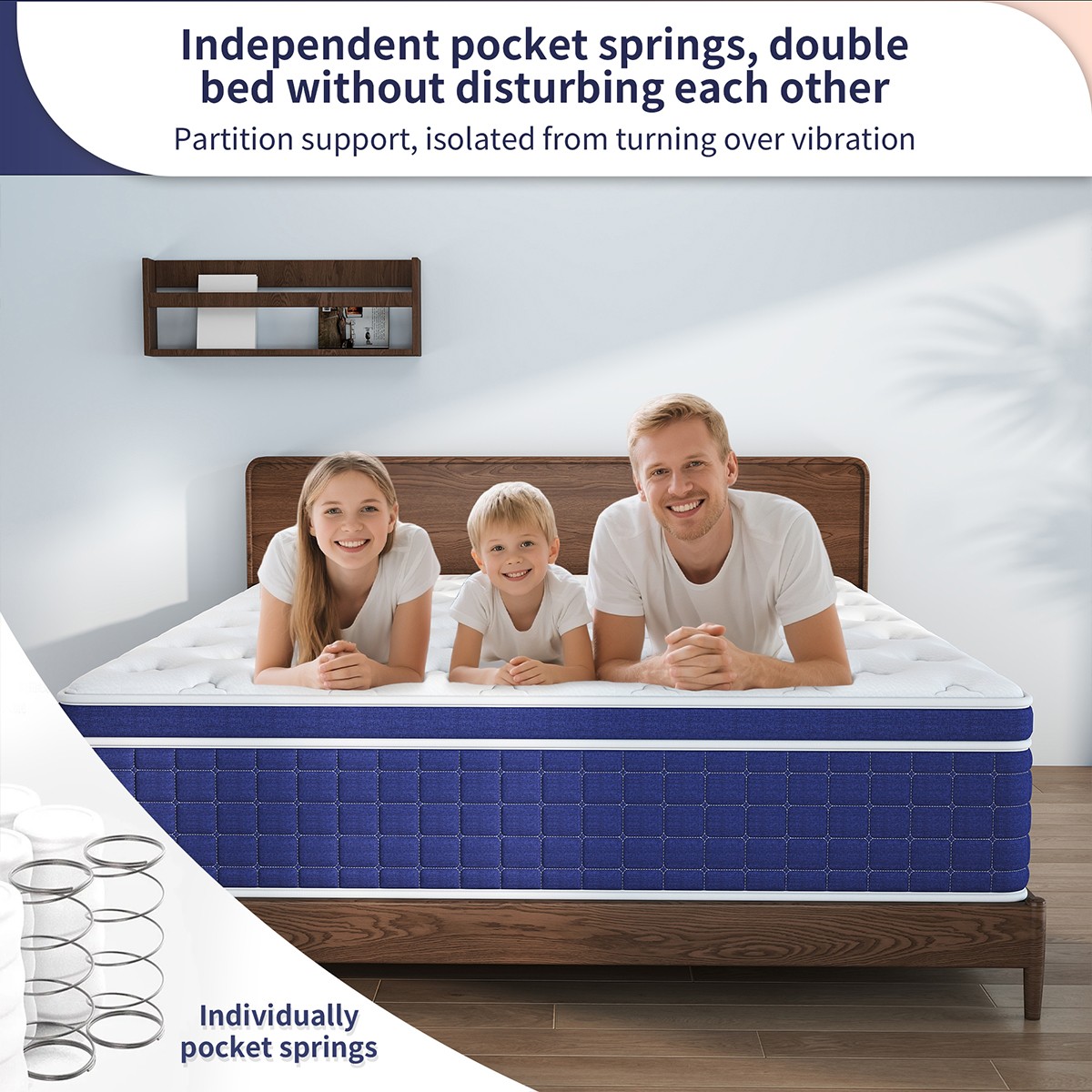 14/12 Inch Twin Full Queen King Size Mattress Memory Foam Spring Bed-in-a-Box