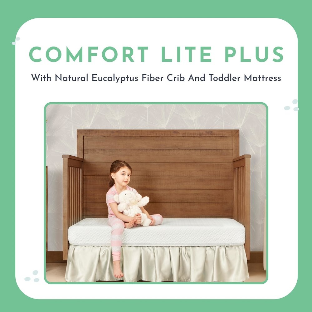 Evolur Sleep, Comfort Lite Plus With Natural Eucalyptus Fiber Crib And…