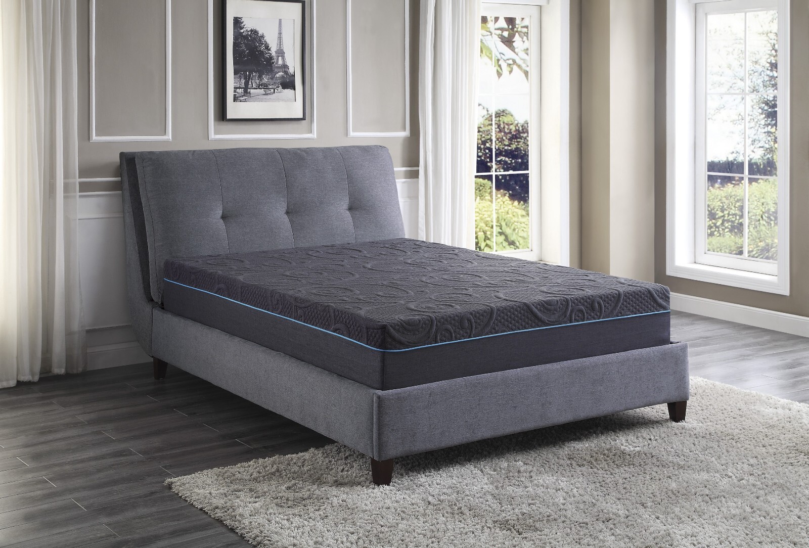 Queen Bed Mattress 11-inch Hybrid Foam Mattress Pocket Coil, Mattress in a Box