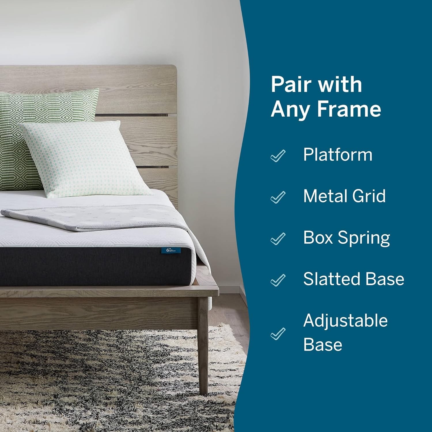 Memory Foam Mattress – Low Profile – Feel – Infused with Bamboo