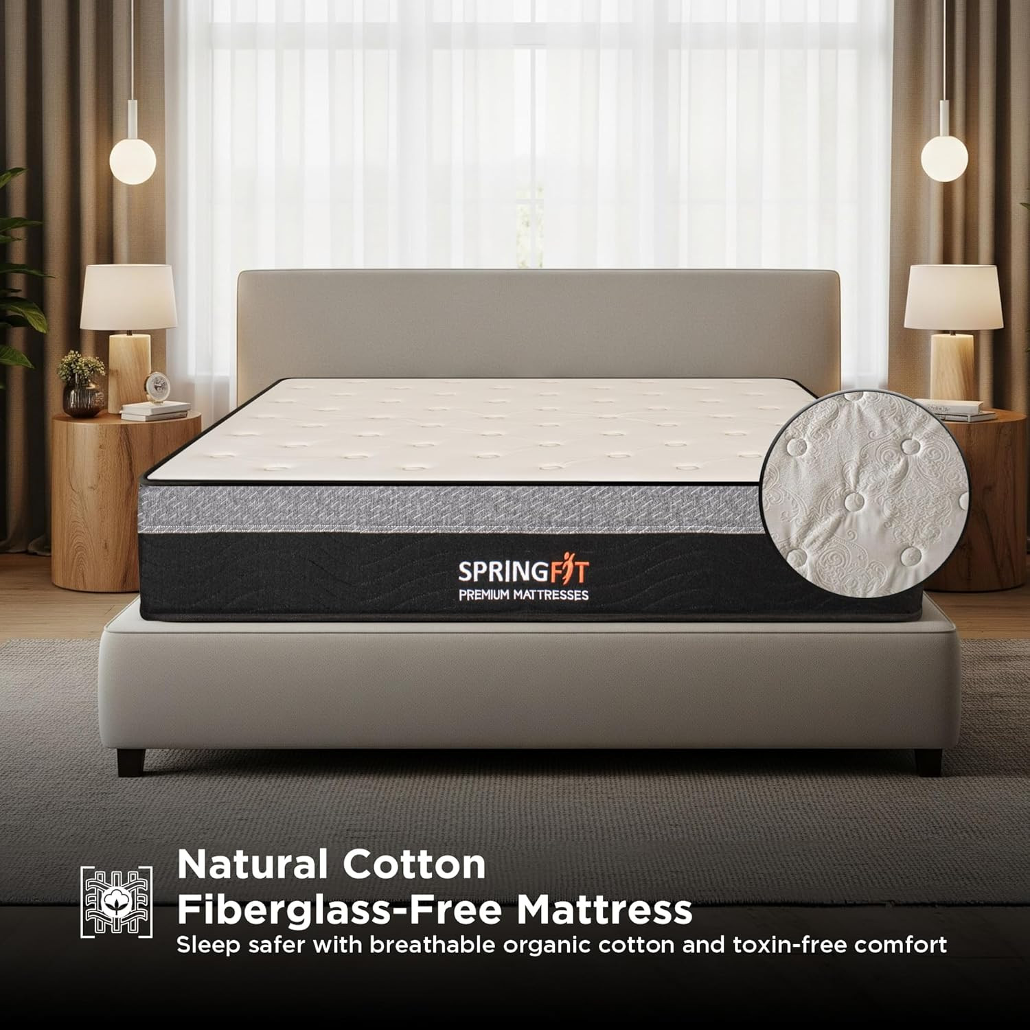 Medium Firm Queen Comfort Hybrid Pocket Spring Mattress – Certipur-Us Approved