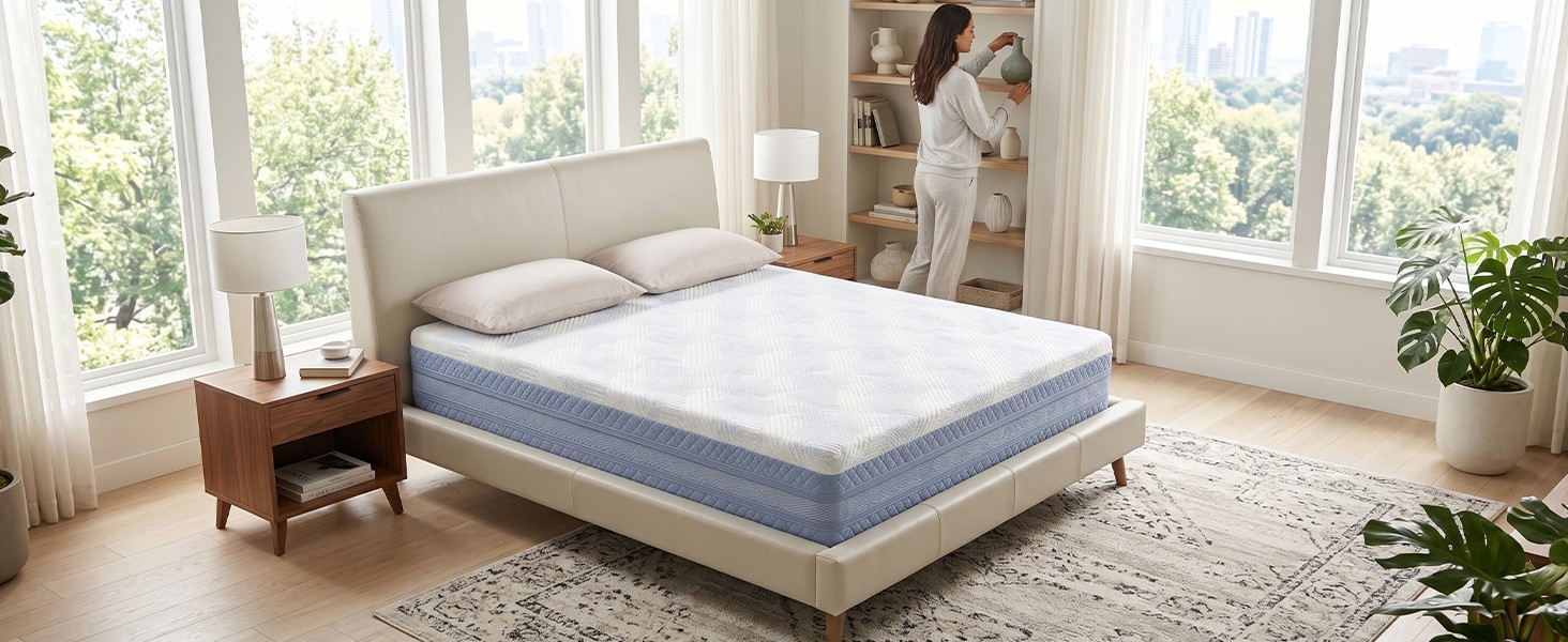 Queen Mattress 12inch, Pressure Relief & Motion Isolation, CertiPUR US Certified