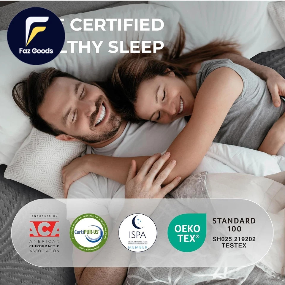 Coolnest 14 Inch King Size Mattress, Cooling King Memory Foam Mattress for Cool