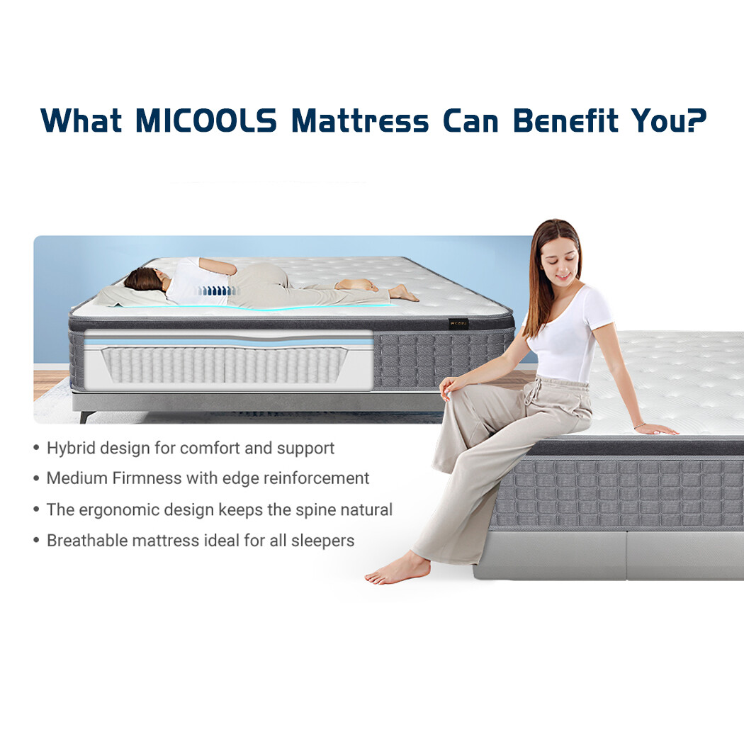 12 Inch Mattress Twin Full Queen King Gel Memory Foam Hybrid Pocket Bed in a Box