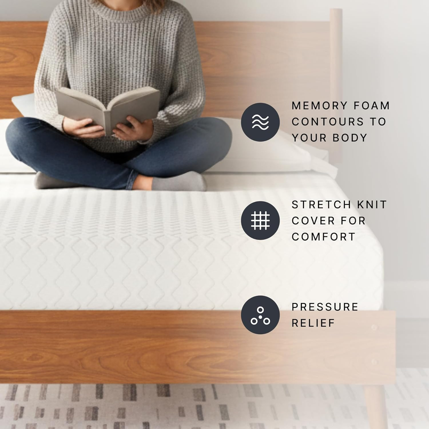 Signature Design by Ashley Chime 12 Memory Foam Mattress, Ultra Plush Contouring