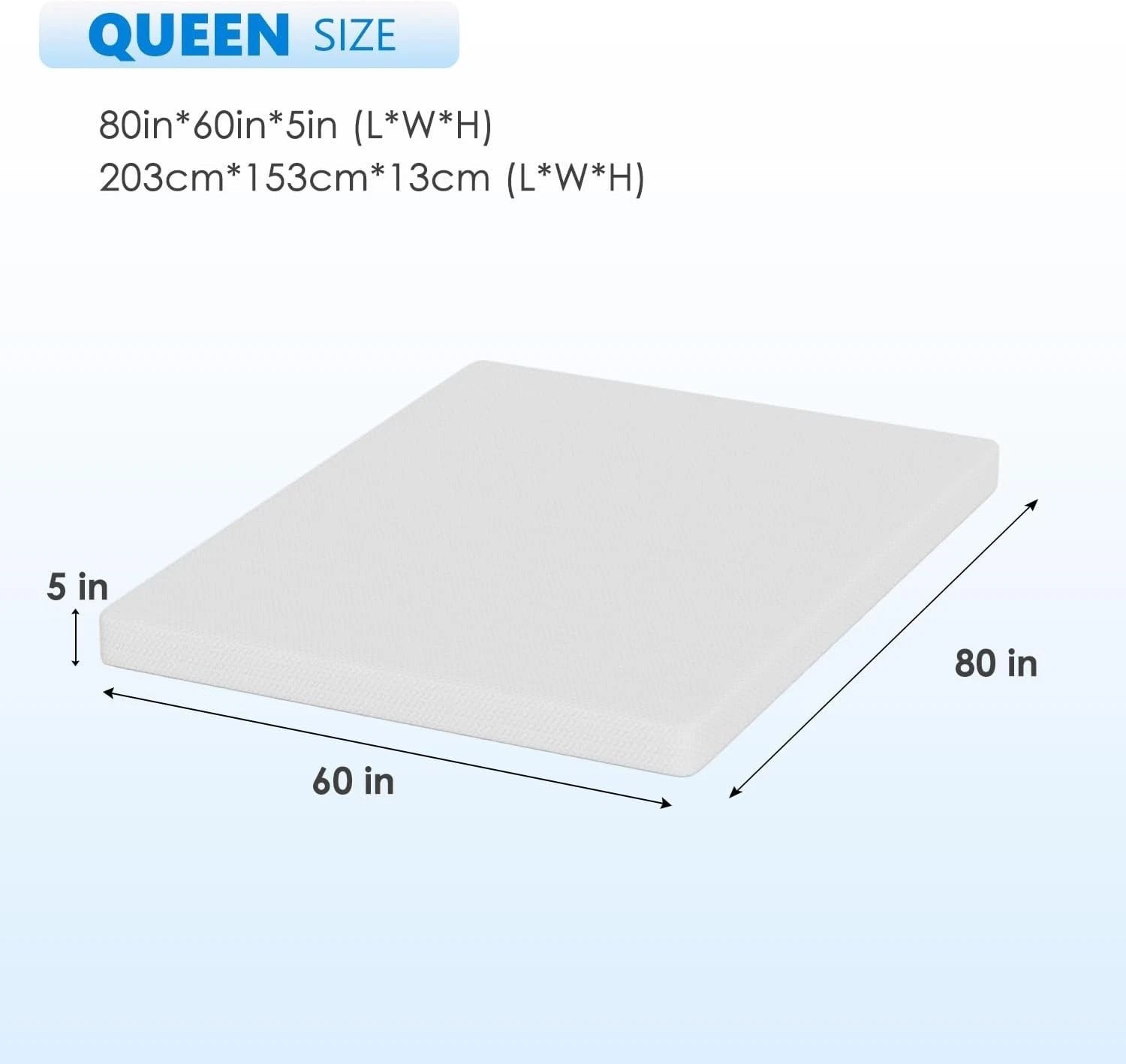 5 Inch Green Tea Queen Cooling Gel Memory Foam Mattress/Medium-Firm Mattress …