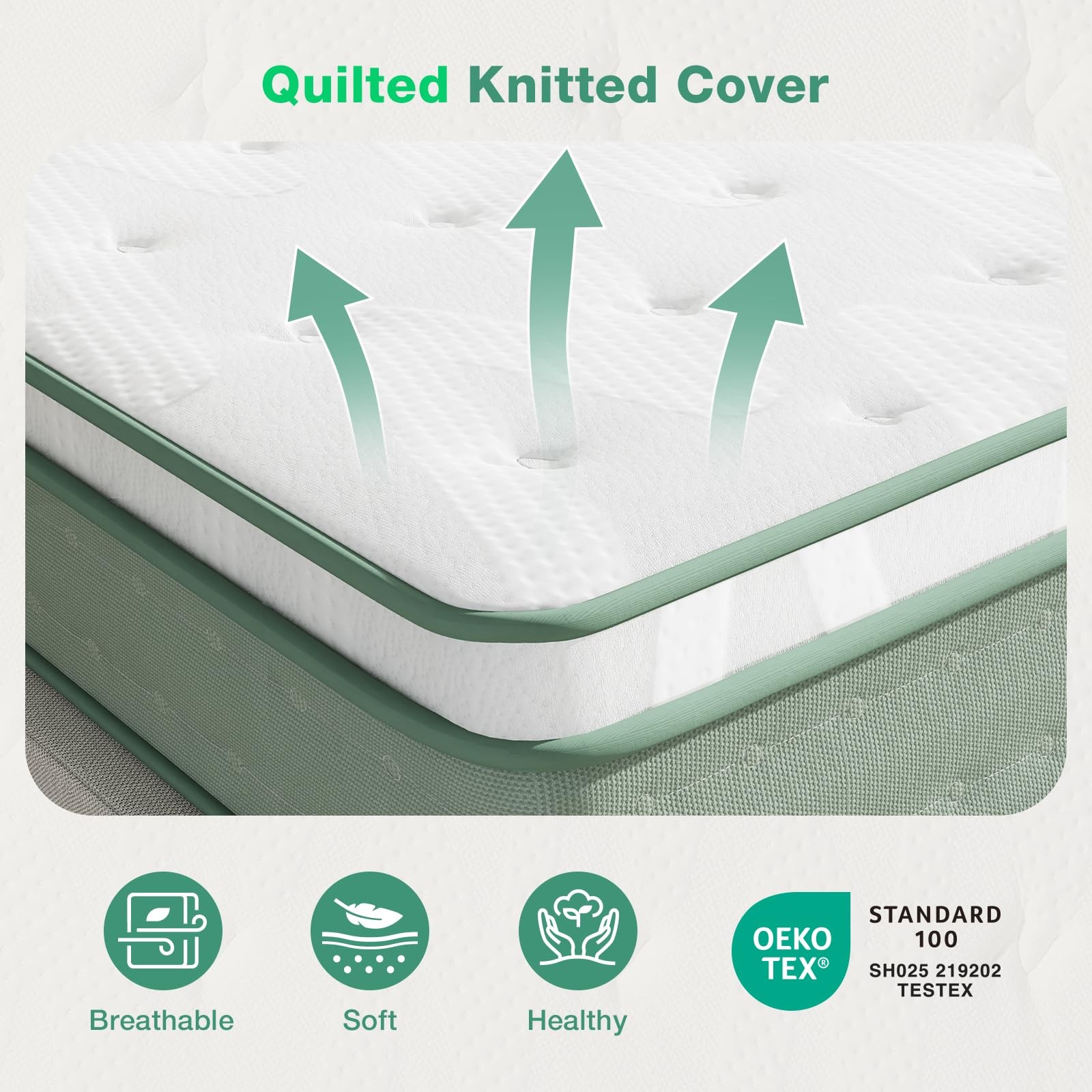 Twin Mattress, 10 Inch Hybrid Mattress in a Box, Gel Inflation Memory Foam wi…