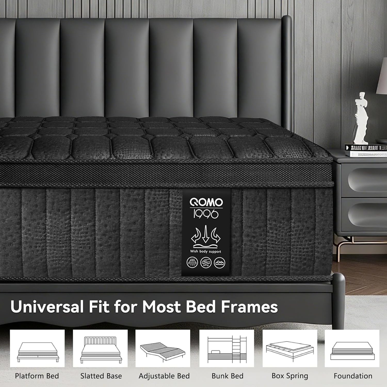Hybrid Gel Memory Foam Twin Mattress – 10 Inch Medium Firm for Pressure Relief
