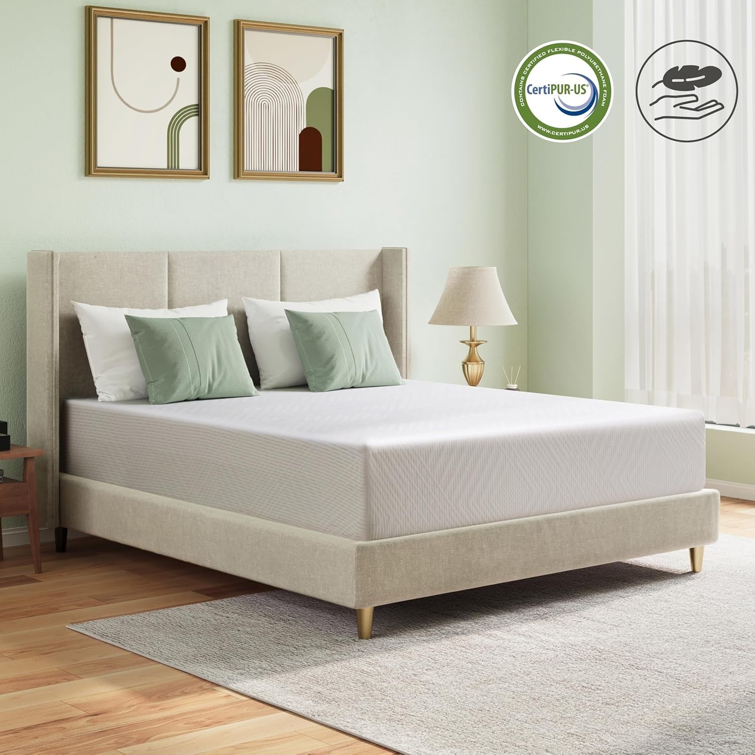 Eco-Friendly 12-Inch Twin Mattress with Pressure Relief – Perfect for Daybeds