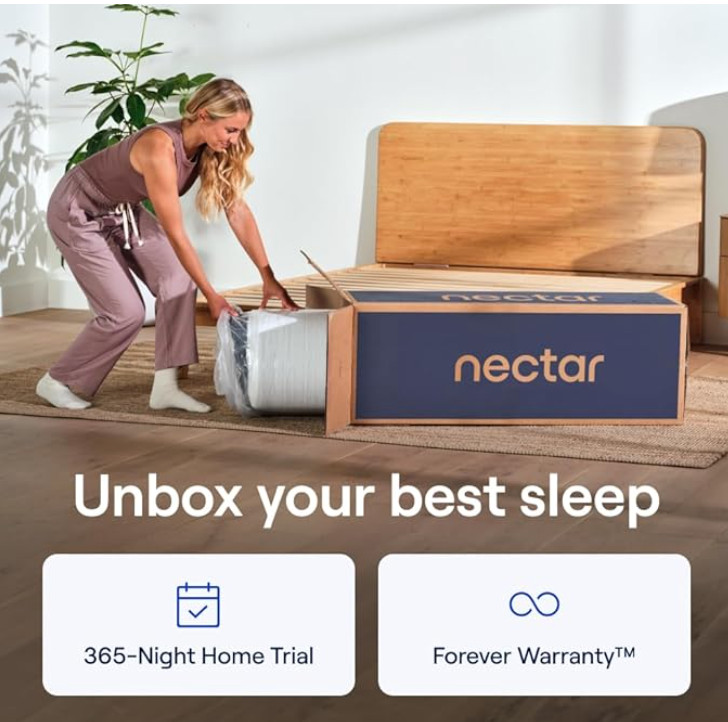 Nectar Premier 13 Queen Mattress Medium Firm Contouring Memory Foam Cooling…..