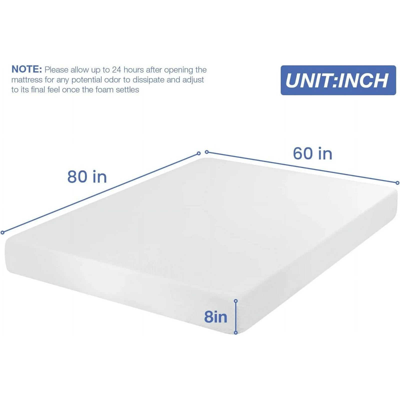 FDW 8″ Memory Foam Mattress Queen Size Gel Mattress Cool Sleep Pressure Release