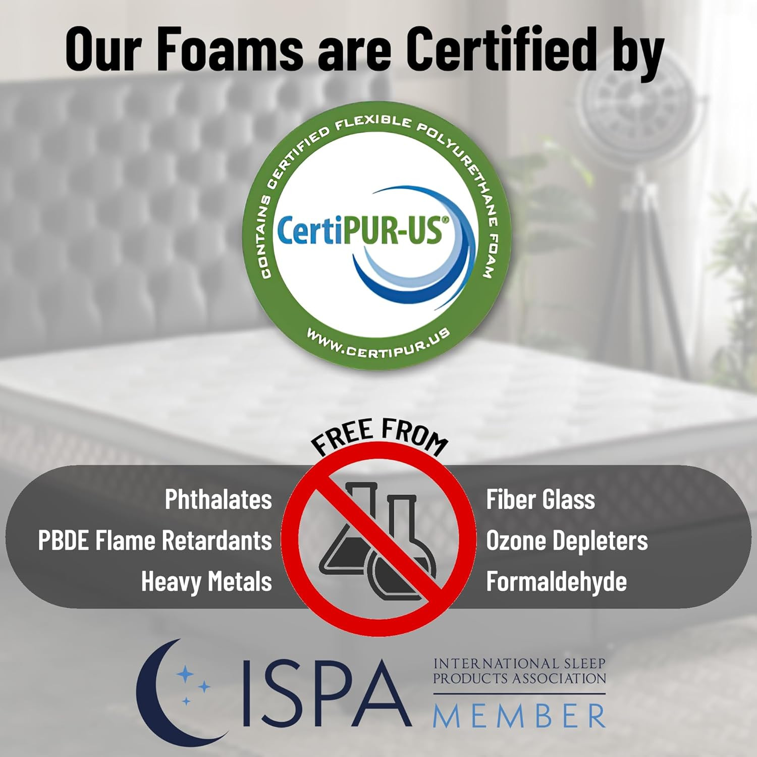 12″ Eurotop Hybrid Mattress – Firm Support & Pocketed Coils – USA Made