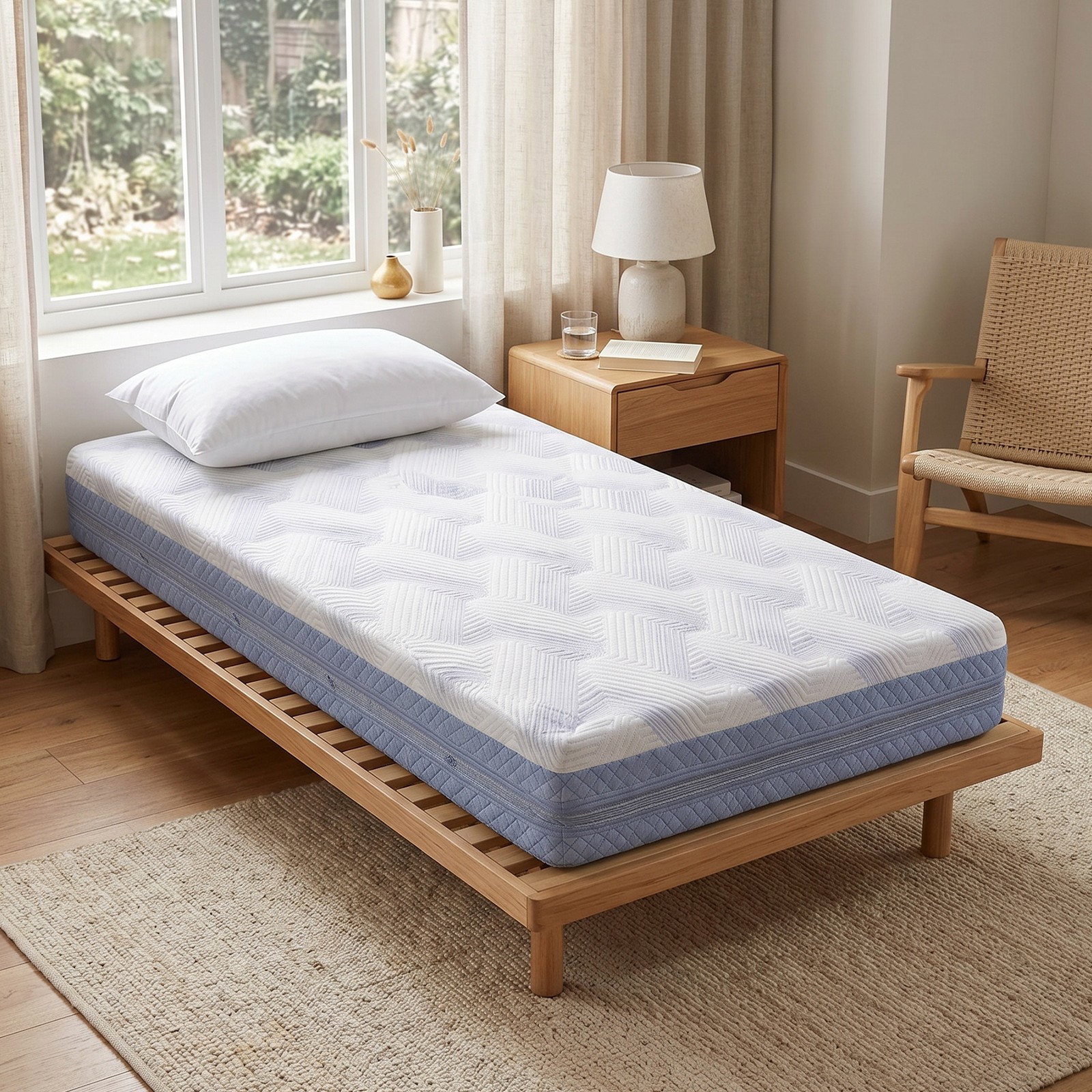 Twin Size Memory Foam Mattress 10″ Multi-Layer High Density Foam Medium Firm Bed