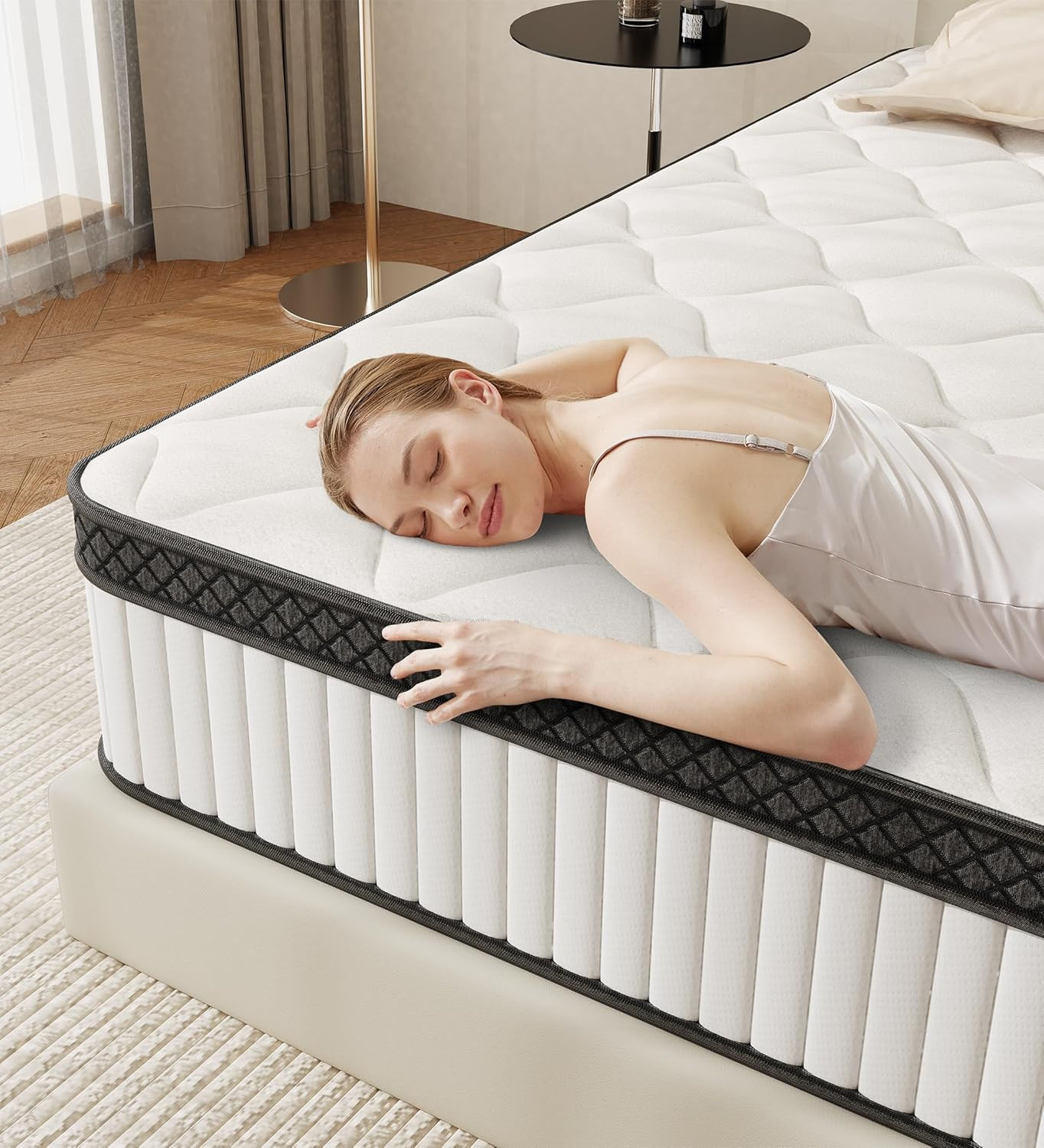 Queen Mattress,10 Inch Hybrid Mattress in a Box with Gel Memory Foam and Pocket