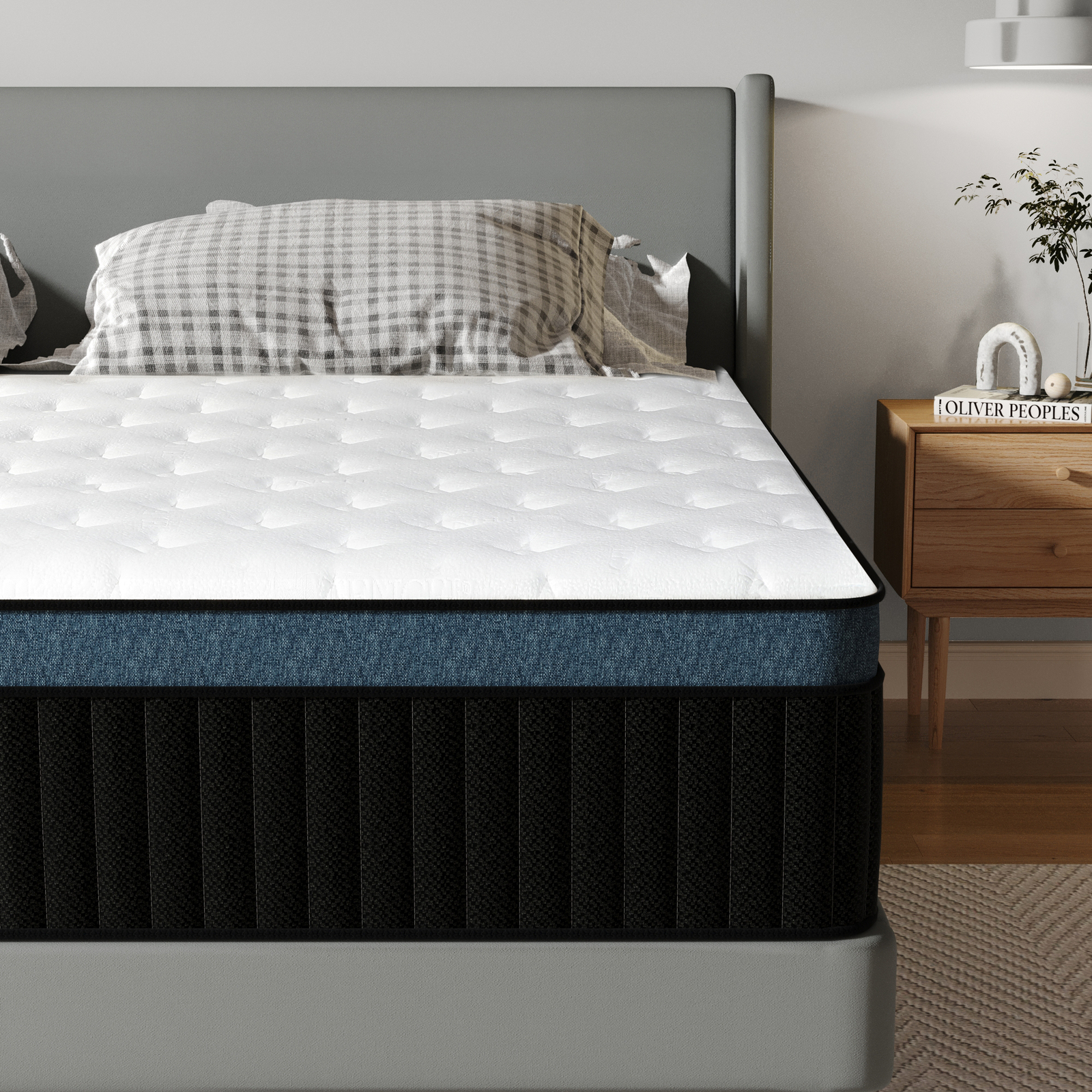 12″ 14″ Mattress Twin Full Queen King Size Memory Foam Pocket Coils Bed In a Box
