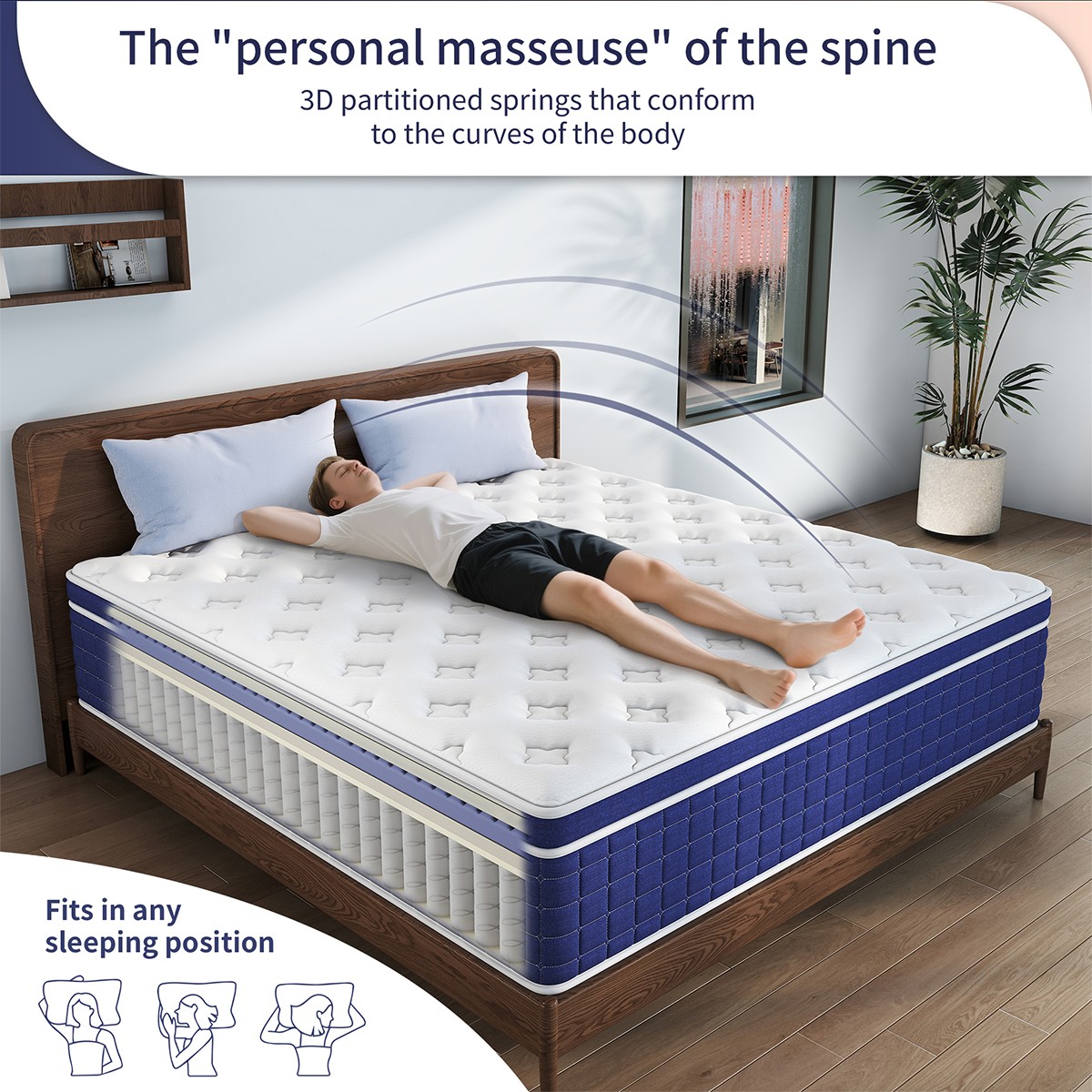 14/12 Inch Twin Full Queen King Size Mattress Memory Foam Spring Bed-in-a-Box