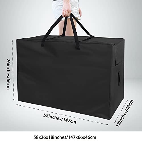 Folding Mattress Storage Bag for Tri Fits for 6″ Full Mattress (58×26×18 Inch)