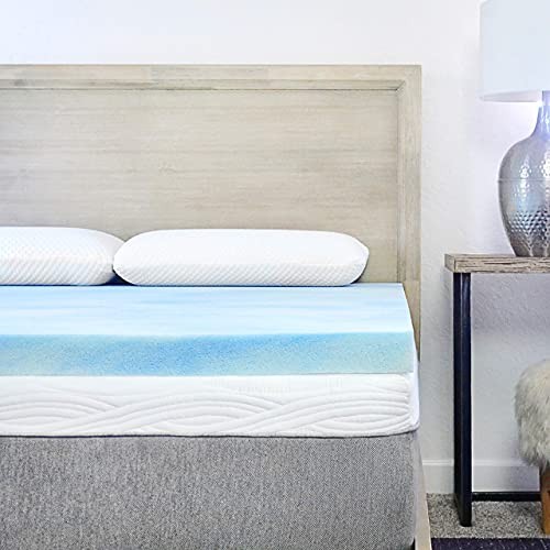 Cool Gel Swirl Memory Foam Mattress Topper Made in USA 3-Inch Full 3.0 Inches