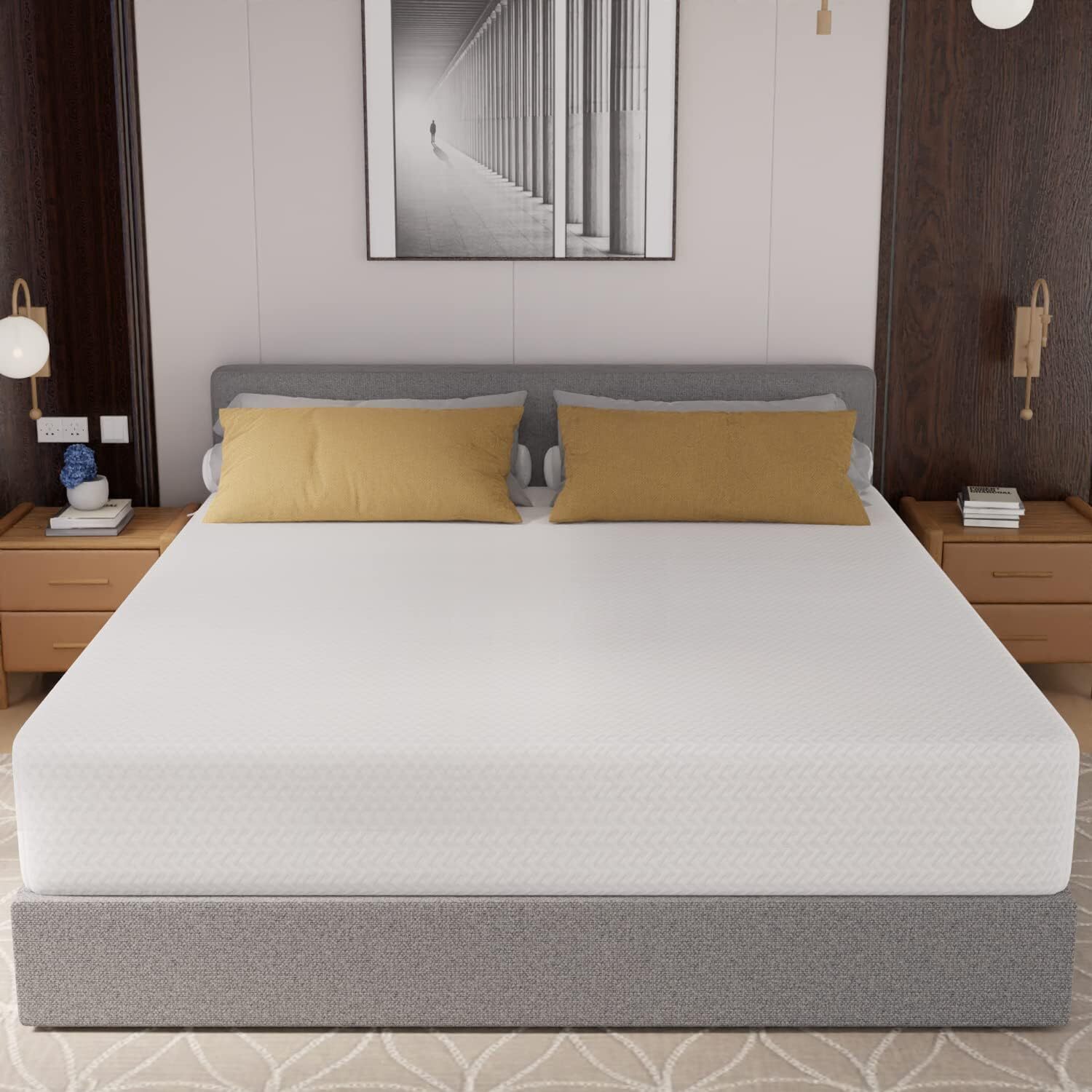 Cooling Gel Green Tea Infused Mattress, CertiPUR-US Certified, Pressure Relief
