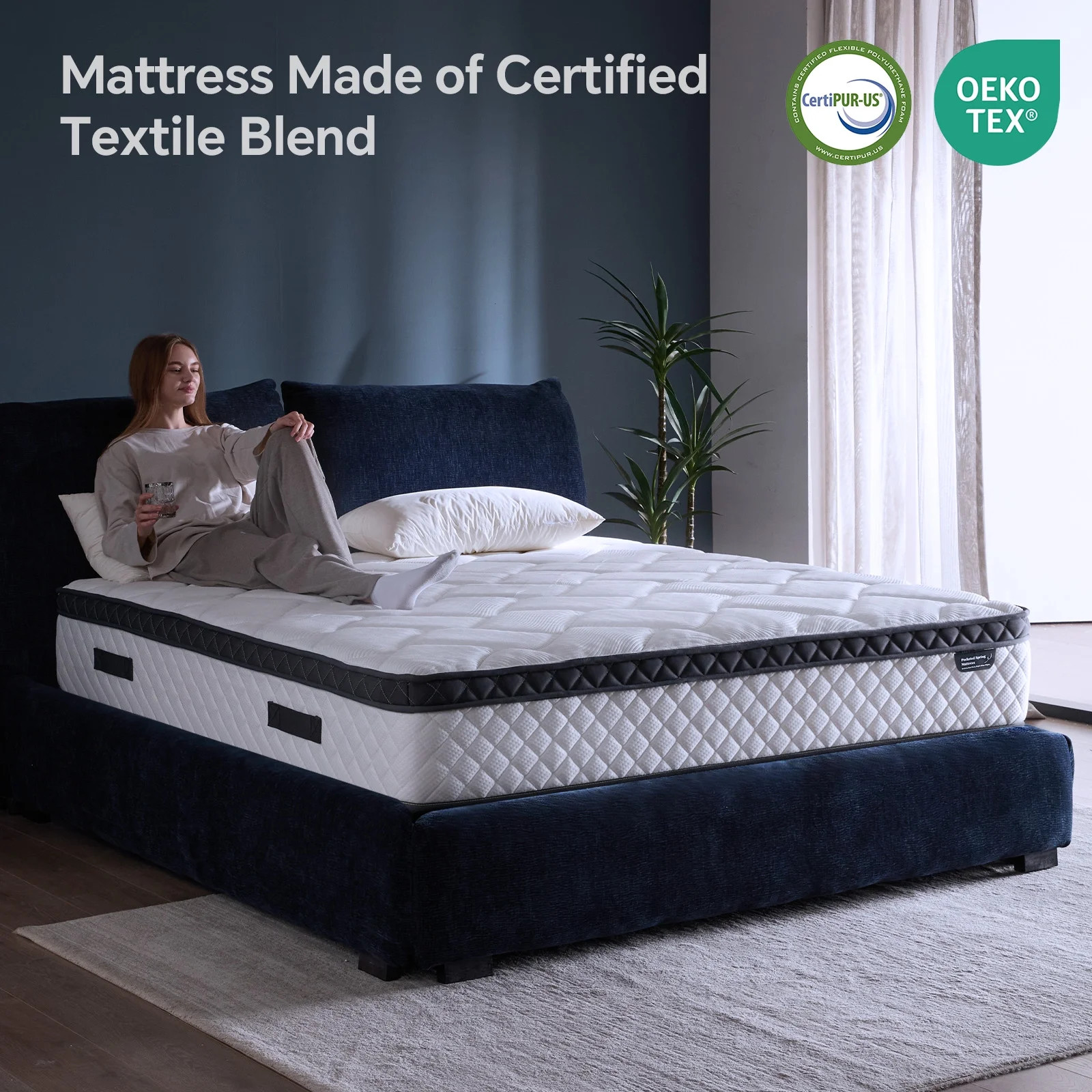 12″ Queen Colchon Memory Foam Hibrido Cama Queen Mattress Medium Firm Hybrid