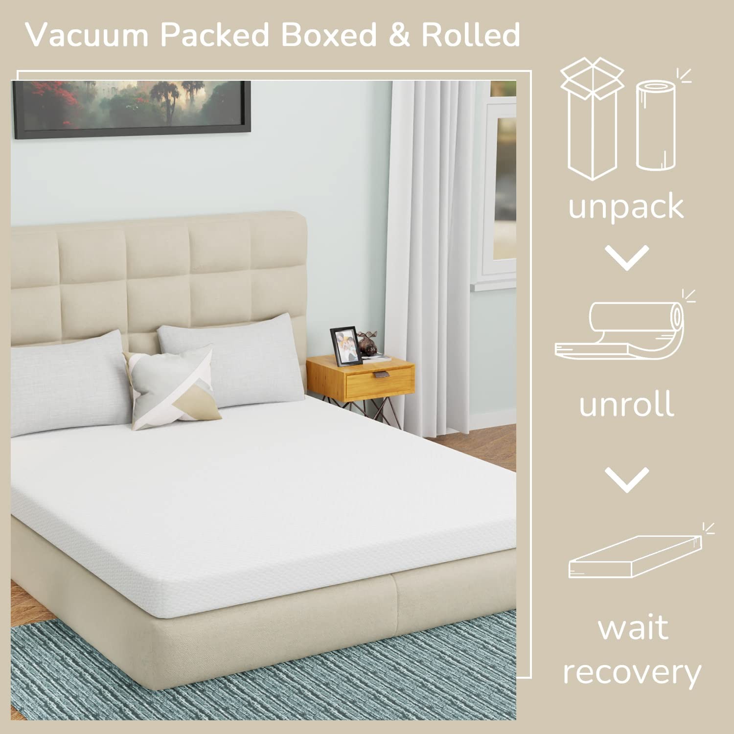5 Inch Memory Foam Mattress Cooling Gel Queen Size