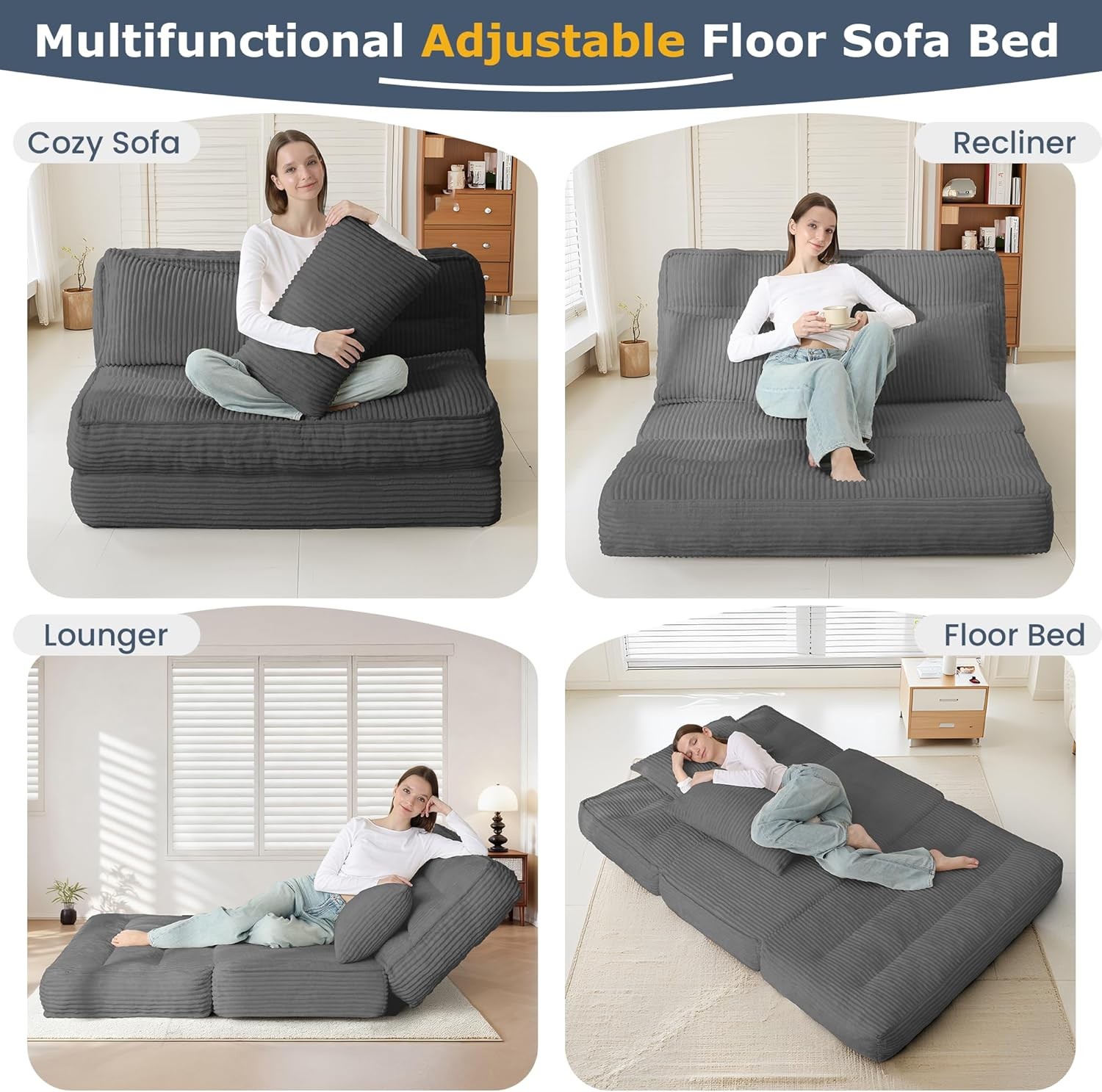 Convertible Folding Sofa Bed with Fixed Fre,Bonel Couch Loveseat