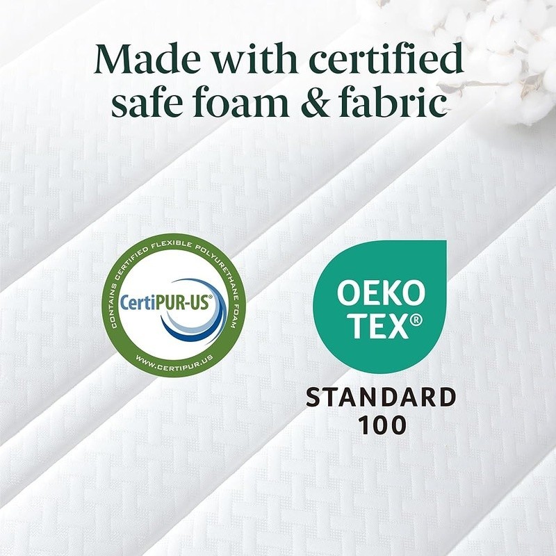 Comfortable Hybrid Mattress Durable Support CertiPUR-US Certified Safe Materials