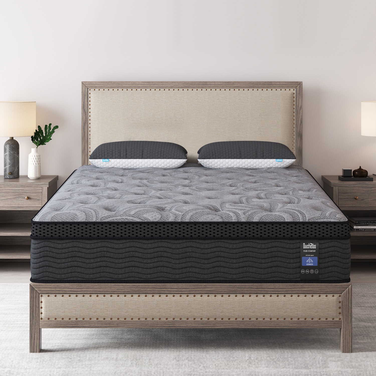 9″ 12″ 14″ Gel Memory Foam Mattress Twin Full Queen King Hybrid Spring In A Box