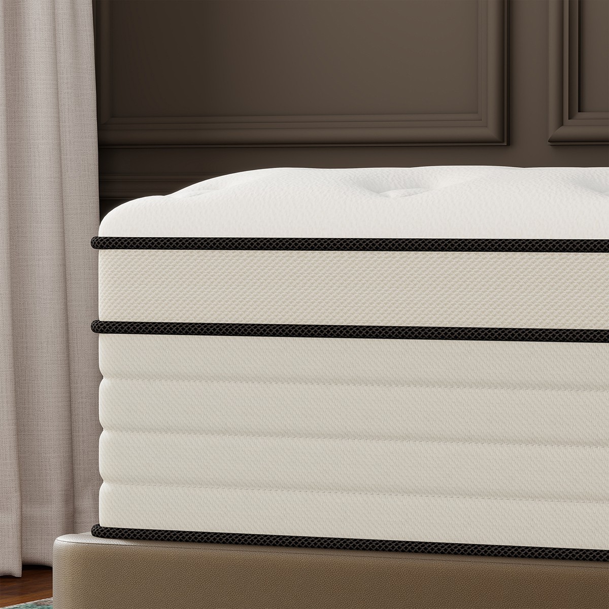12″ 14″ Gel Memory Foam Hybrid Spring Mattress Queen Twin Full King In A Box