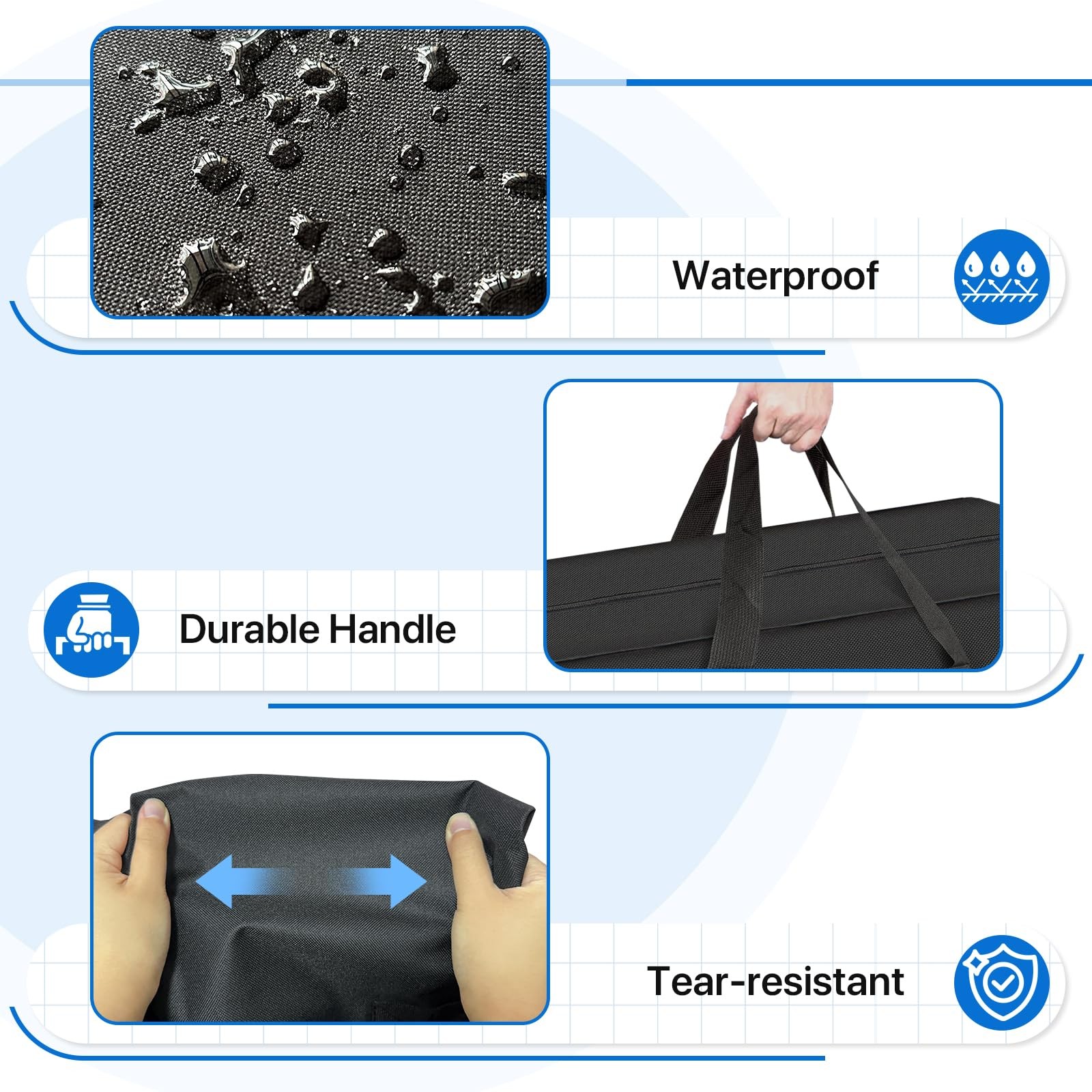Foldable Mattress Storage Bag, 55″x13″x26″ Portable Waterproof Carry Case for…