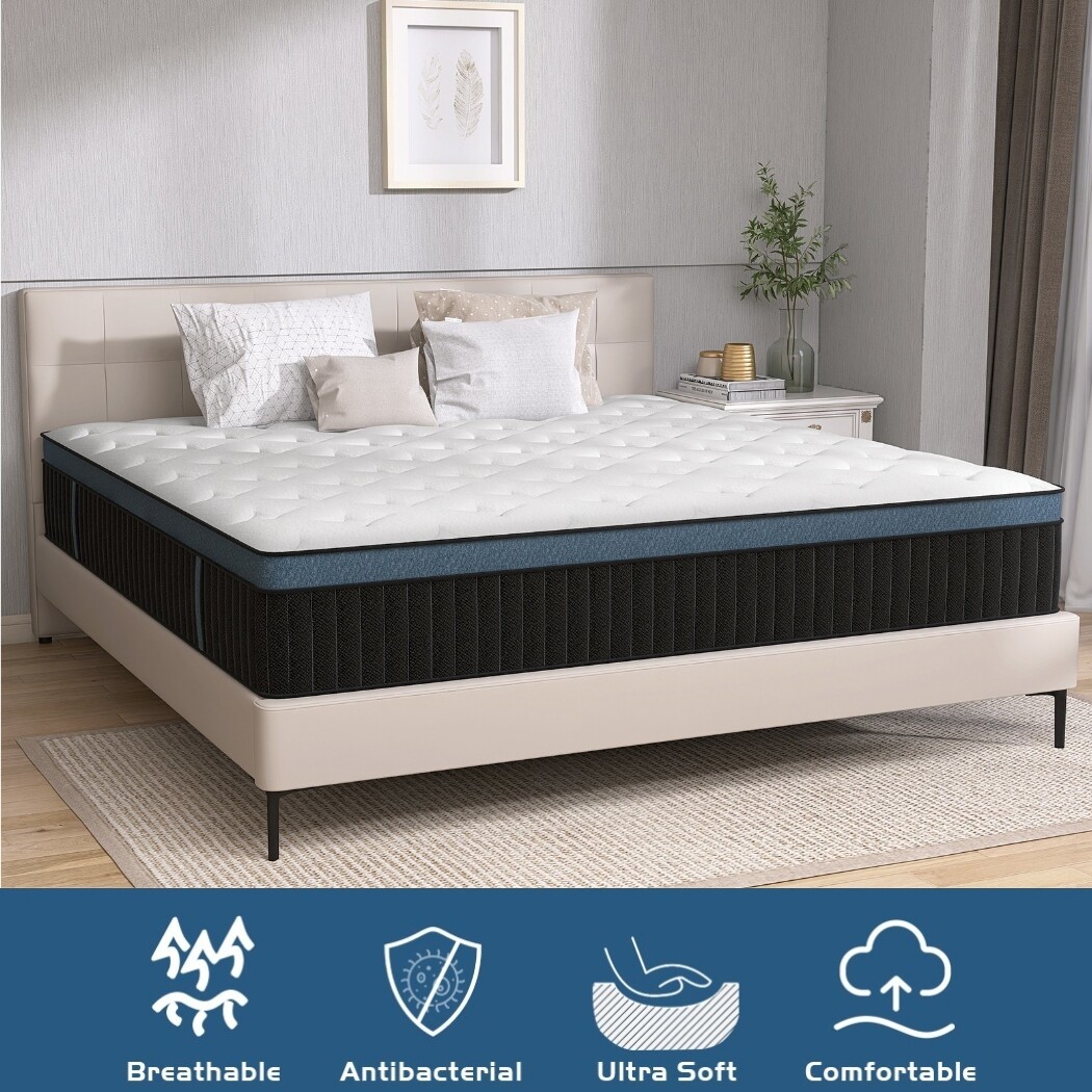 12″ Gel Memory Foam Mattress Hybrid Innerspring Twin Full Queen King Bed in Box