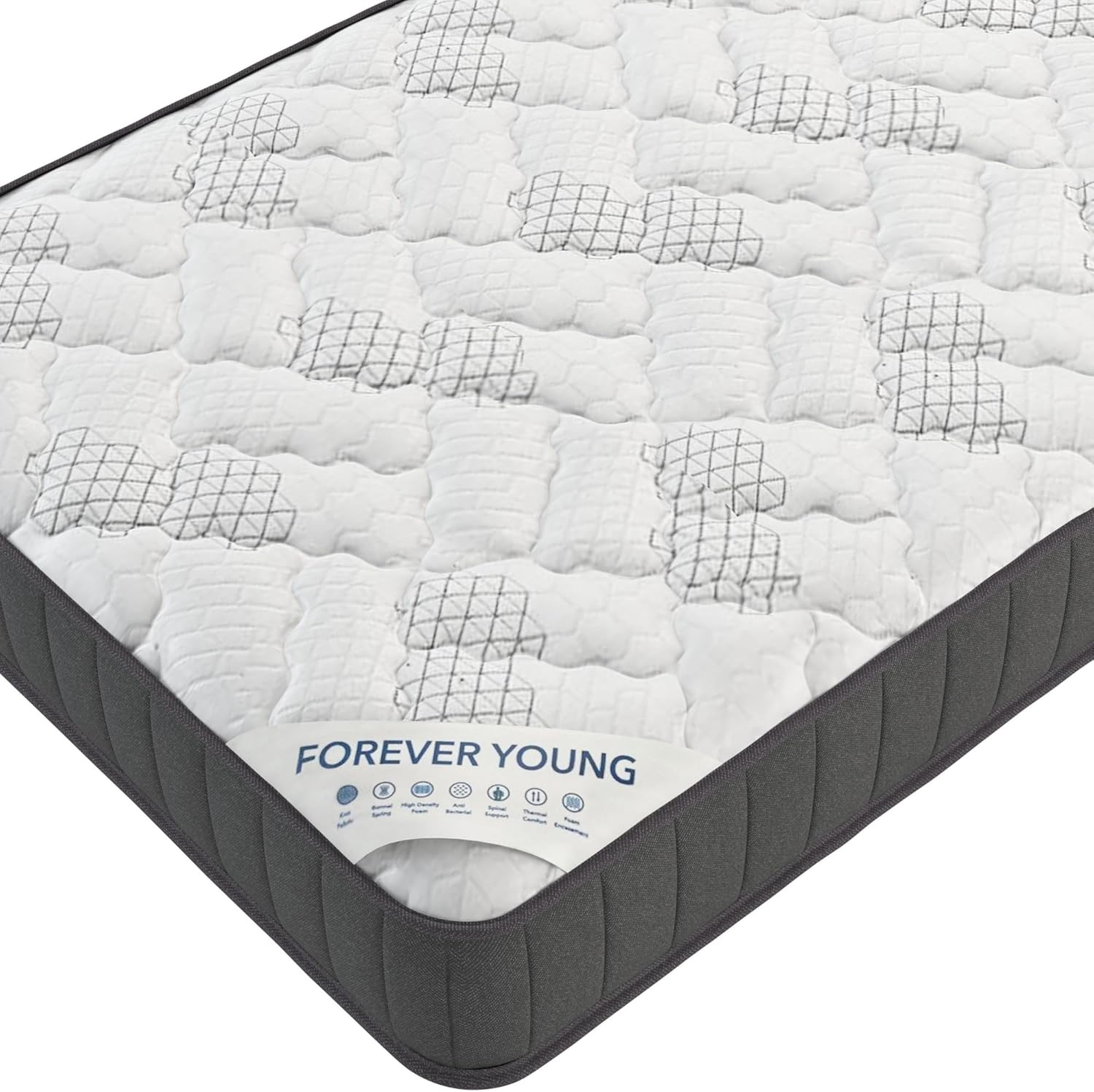 Ottomanson 9″ Hybrid Twin Mattress – Firm – Made in USA – Individually Pocketed